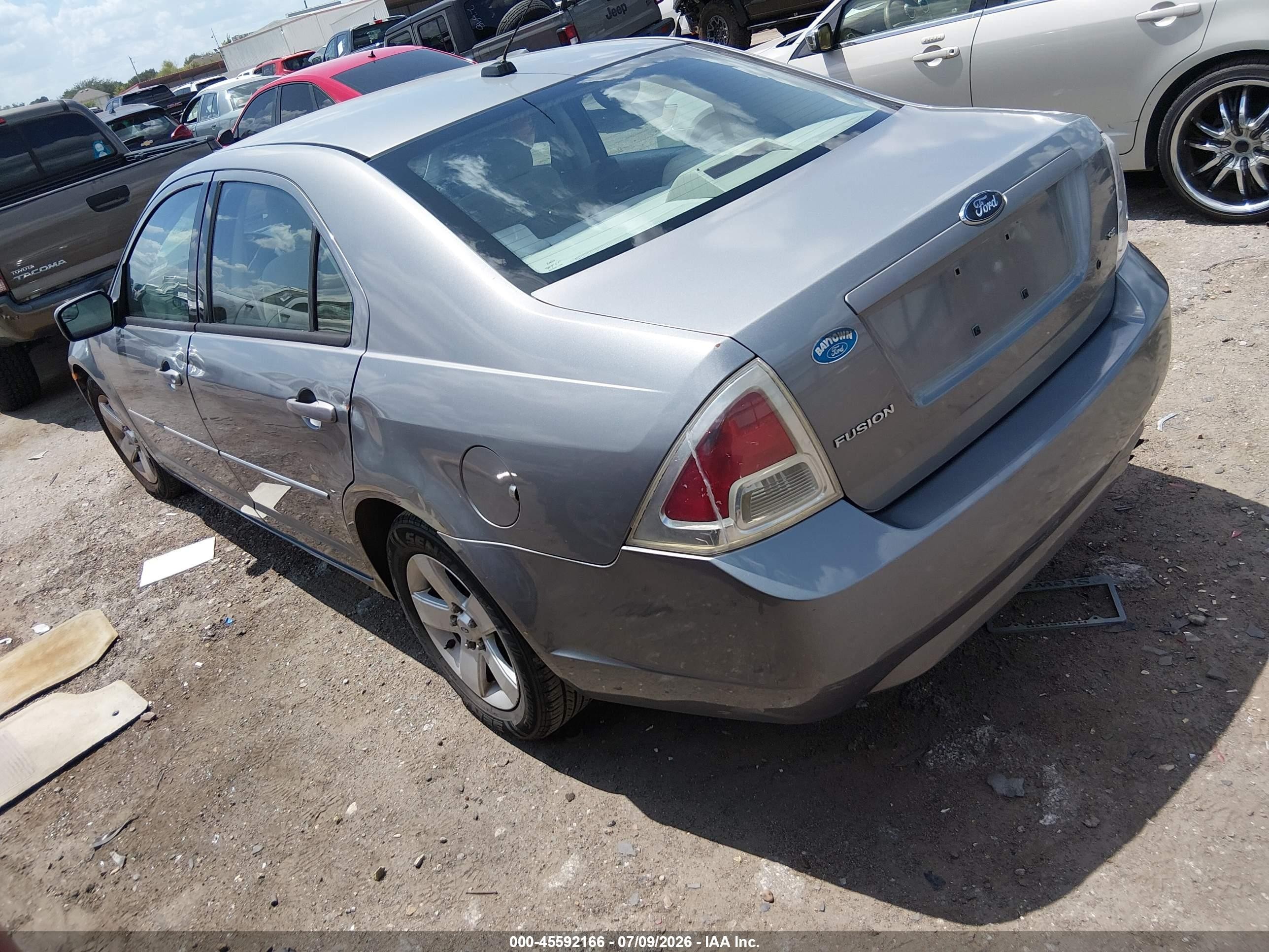 2007 Ford Fusion Se Gray vin: 3FAHP07Z17R189809