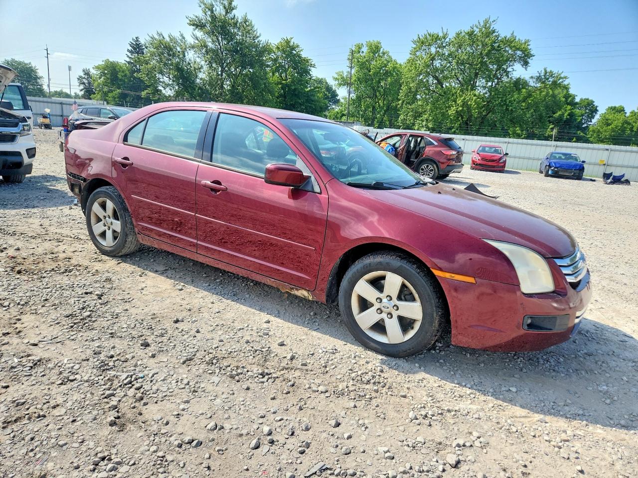 2007 Ford Fusion Se Maroon vin: 3FAHP07Z17R217933