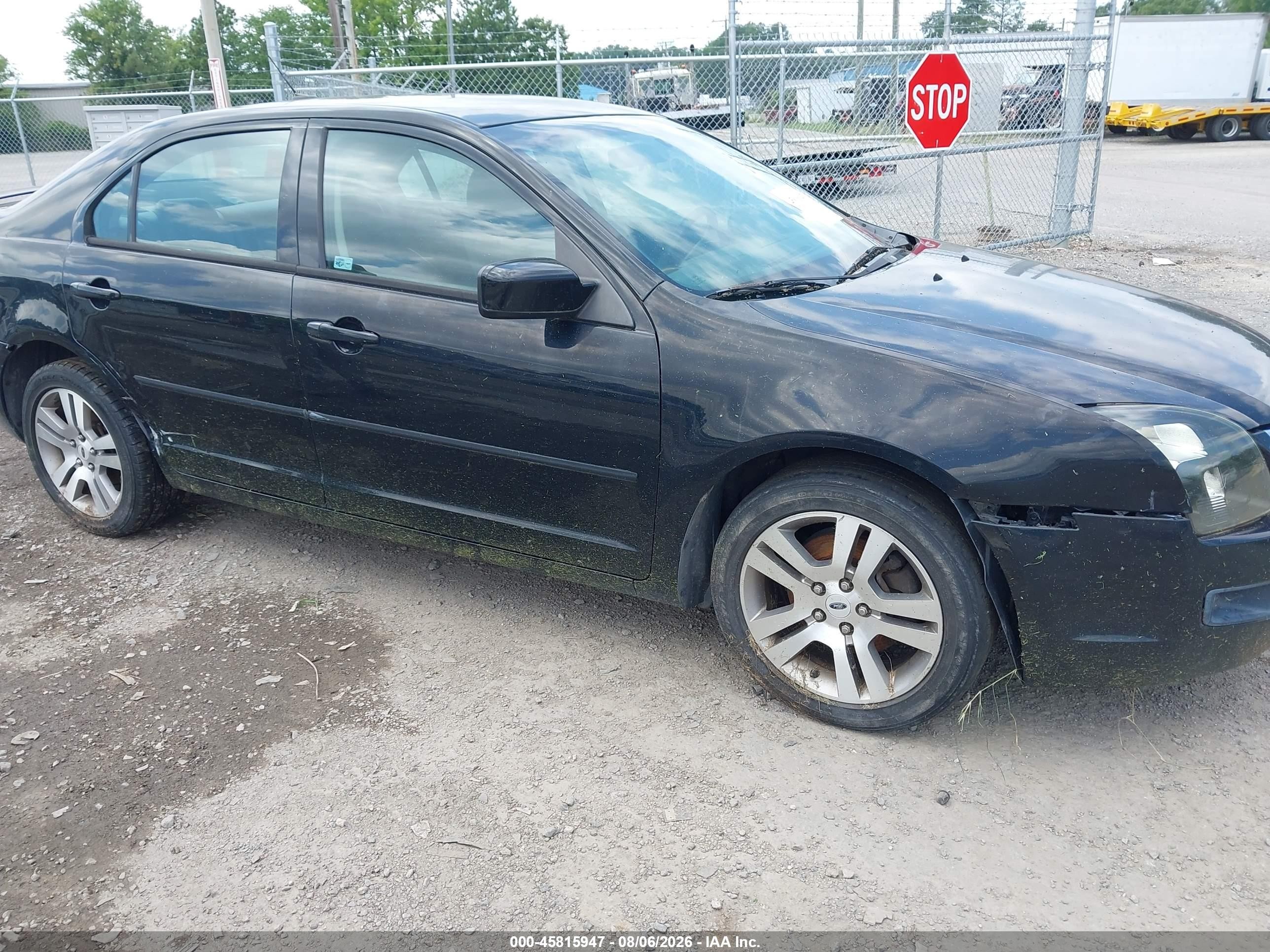 2007 Ford Fusion Se Black vin: 3FAHP07Z17R227328