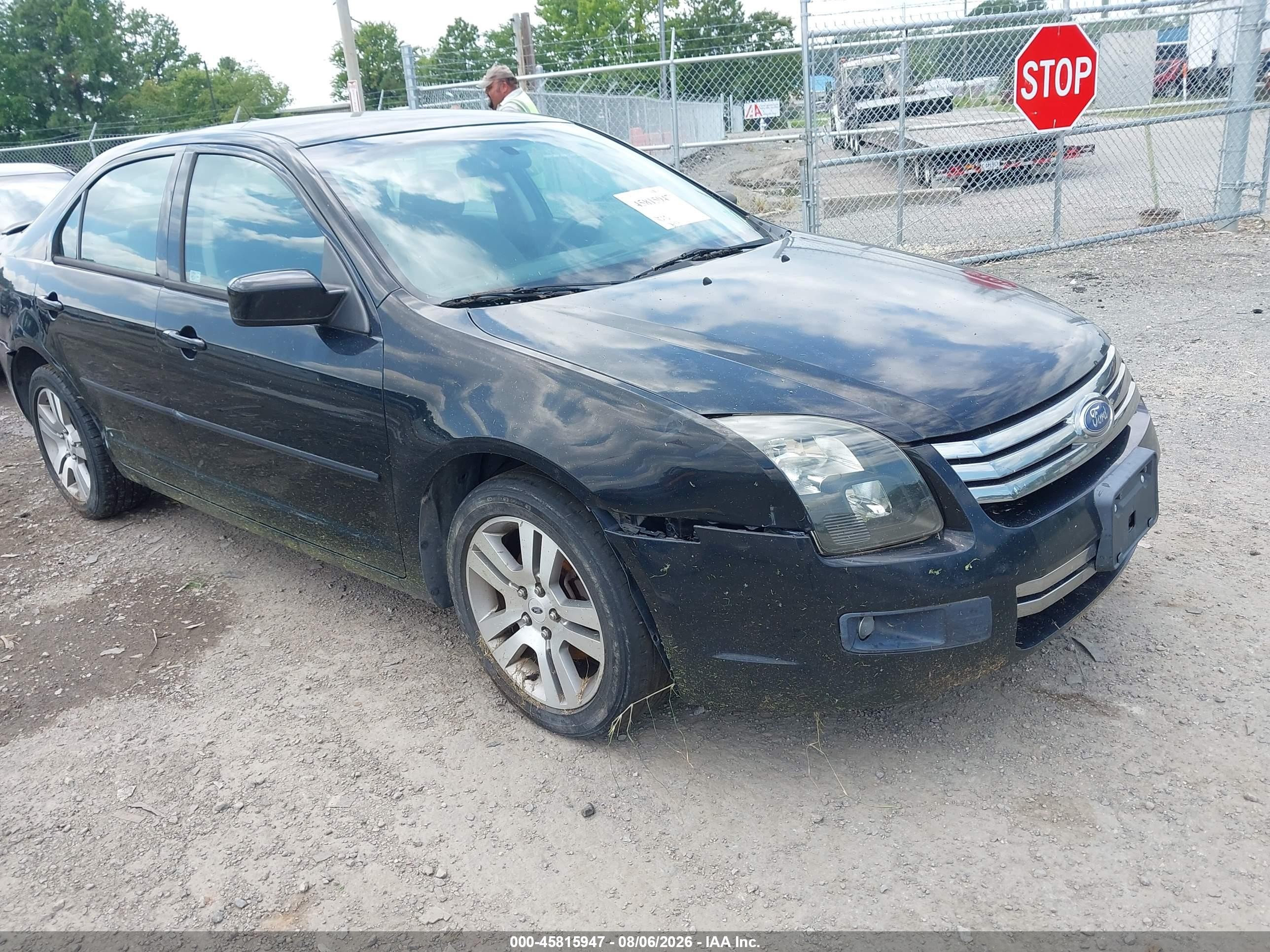 2007 Ford Fusion Se Black vin: 3FAHP07Z17R227328