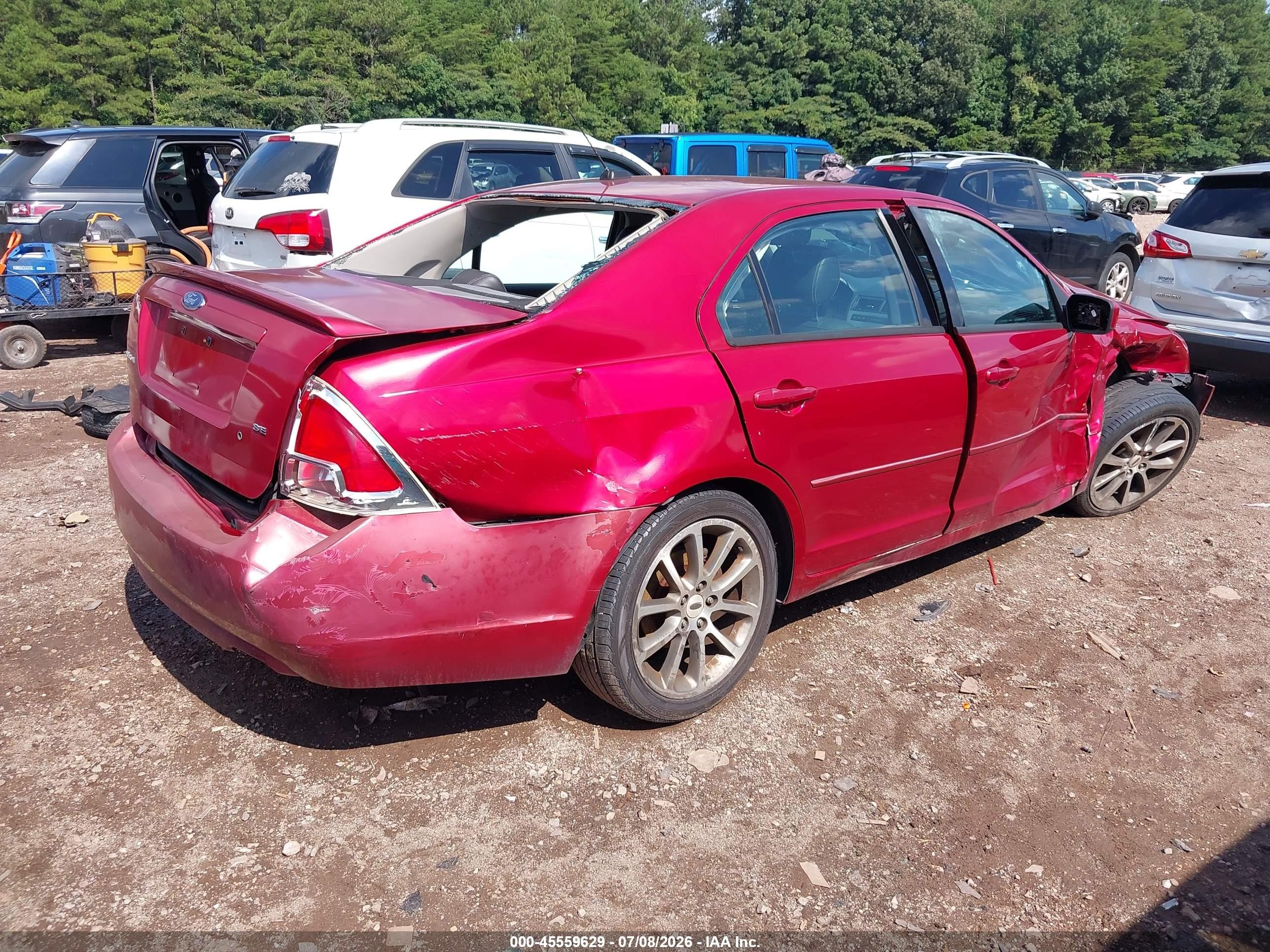 2008 Ford Fusion Se Red vin: 3FAHP07Z18R129532