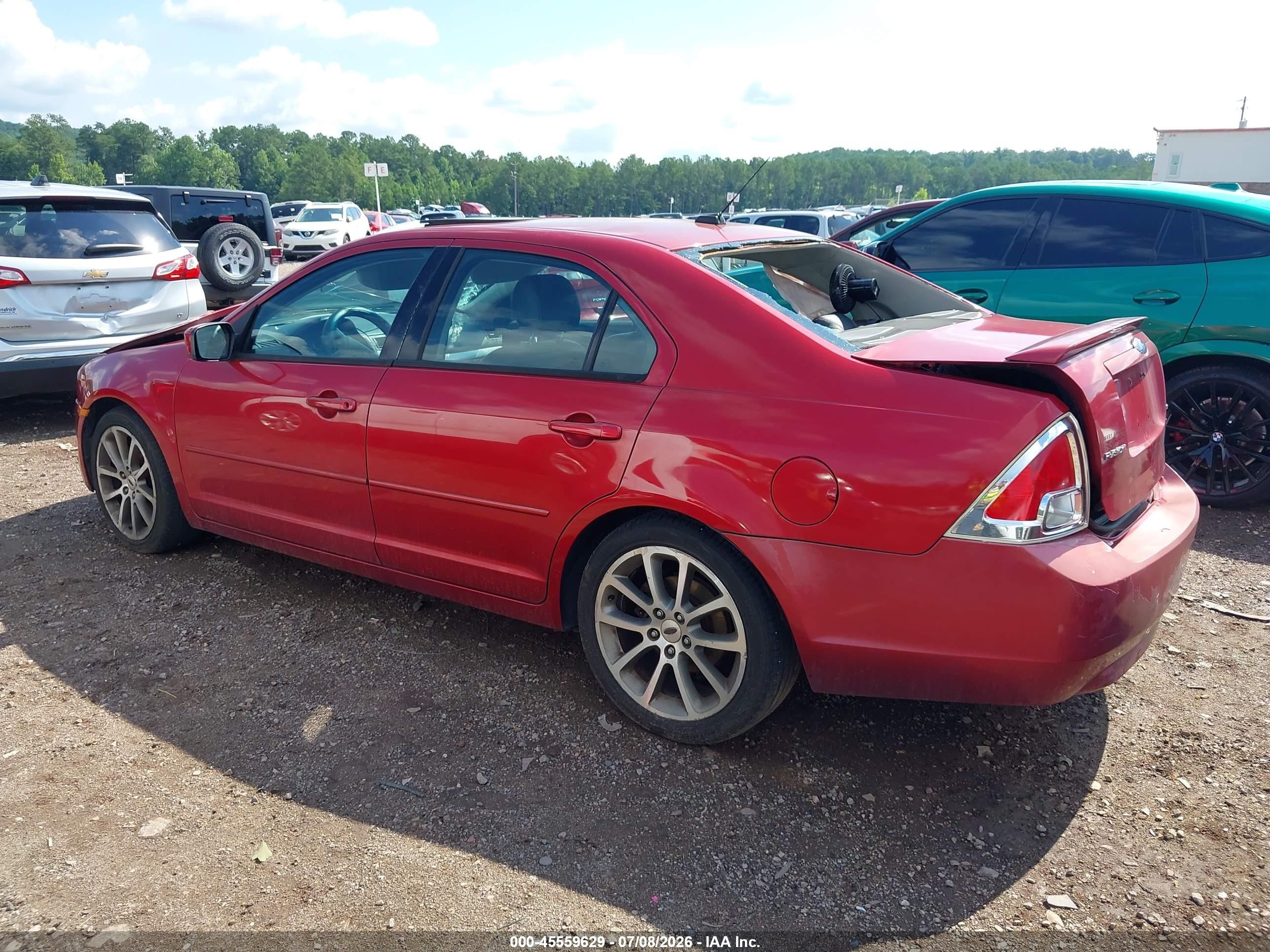 2008 Ford Fusion Se Red vin: 3FAHP07Z18R129532