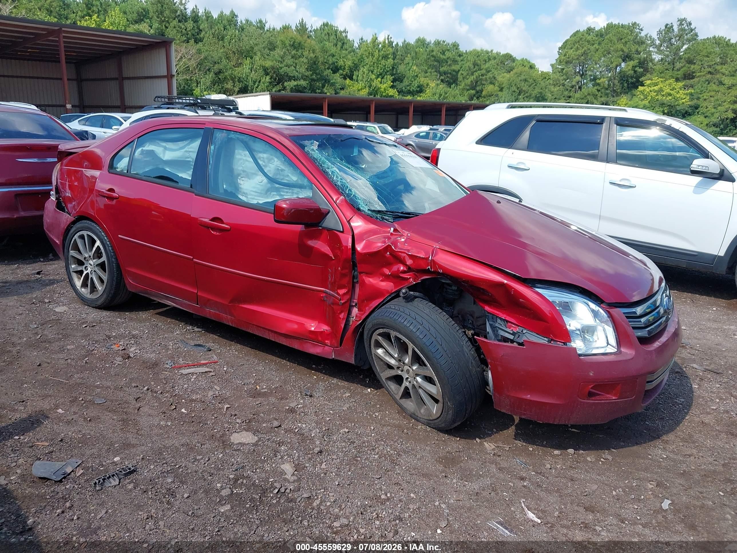 2008 Ford Fusion Se Red vin: 3FAHP07Z18R129532