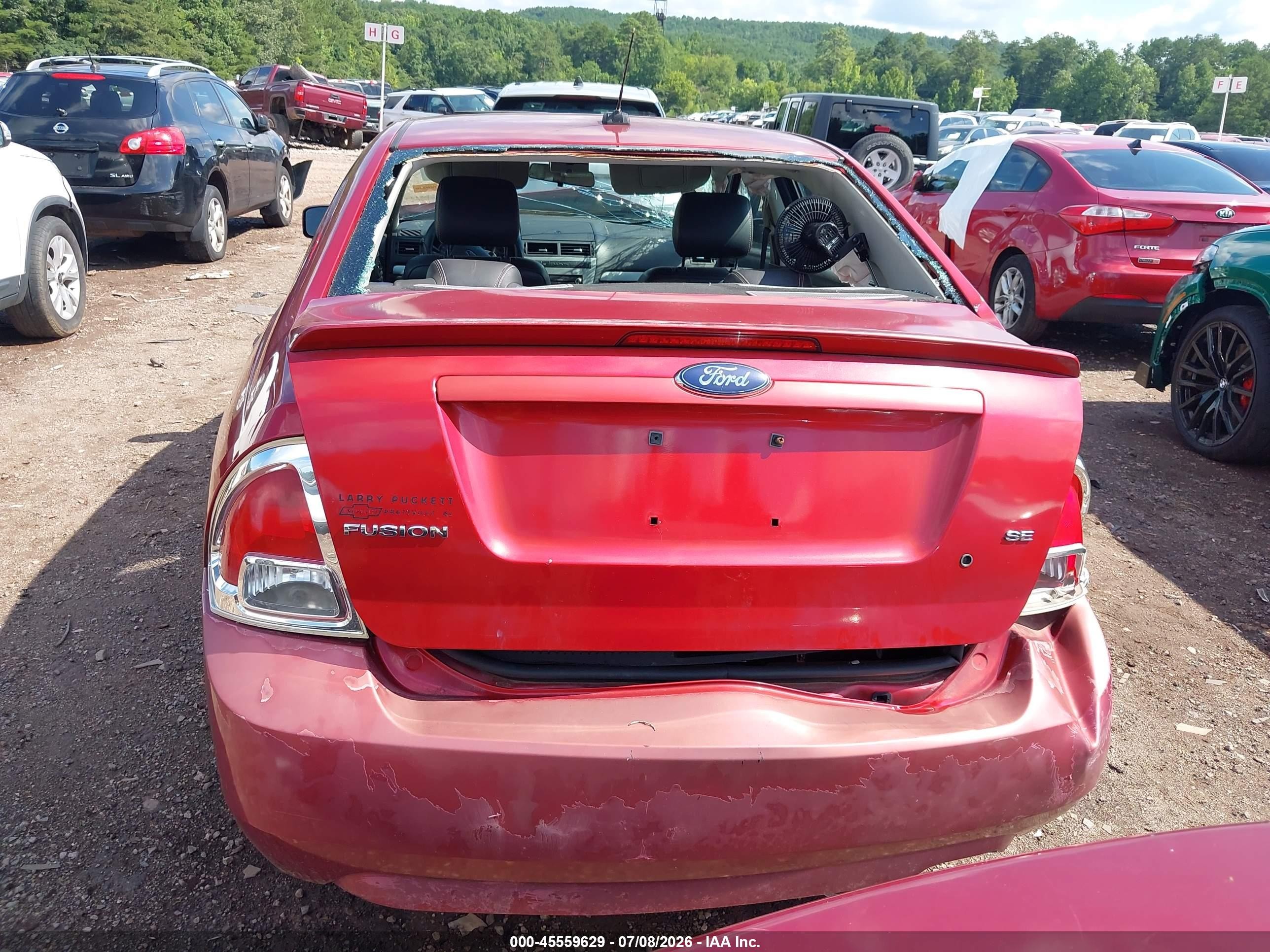 2008 Ford Fusion Se Red vin: 3FAHP07Z18R129532