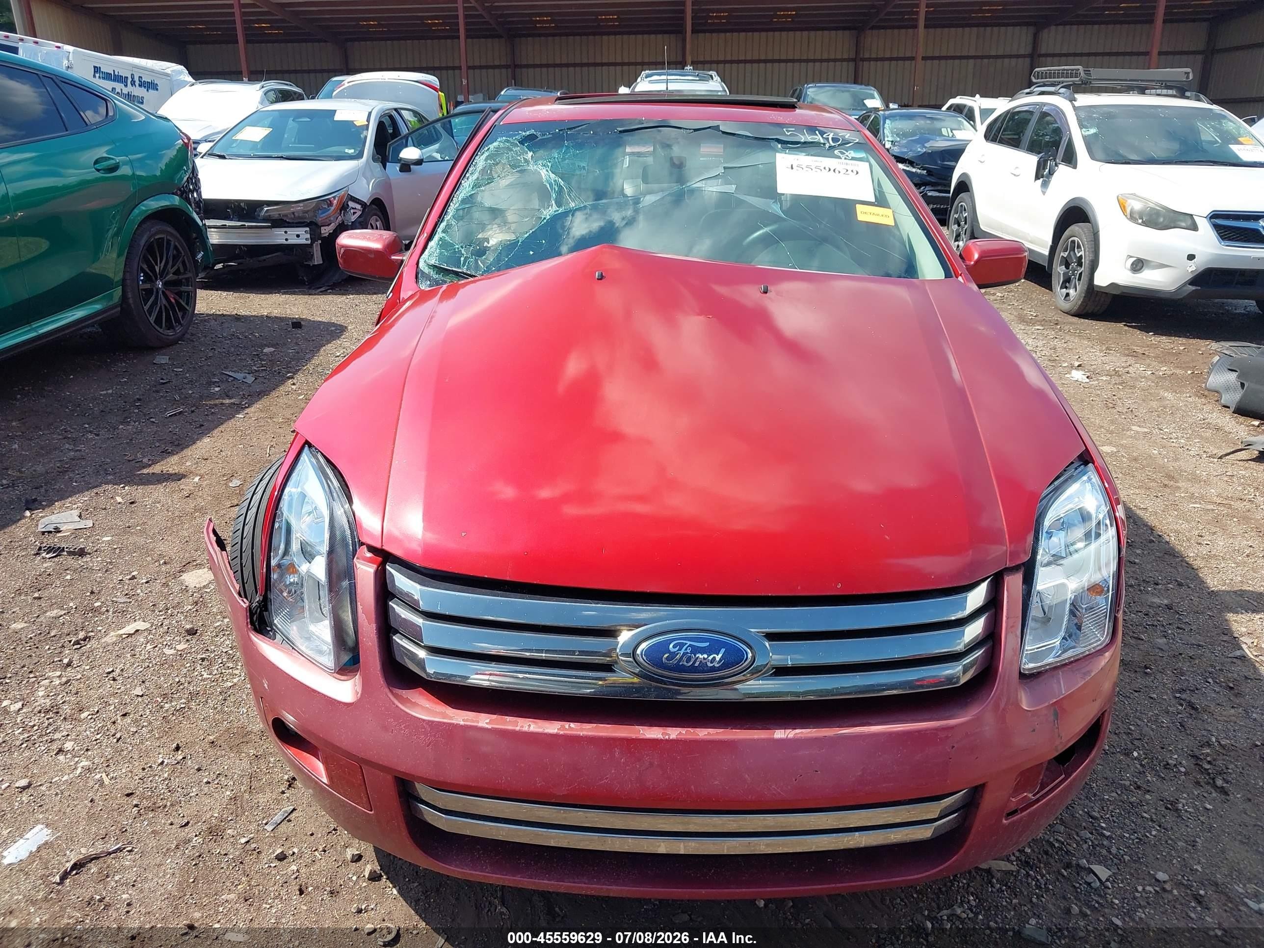 2008 Ford Fusion Se Red vin: 3FAHP07Z18R129532