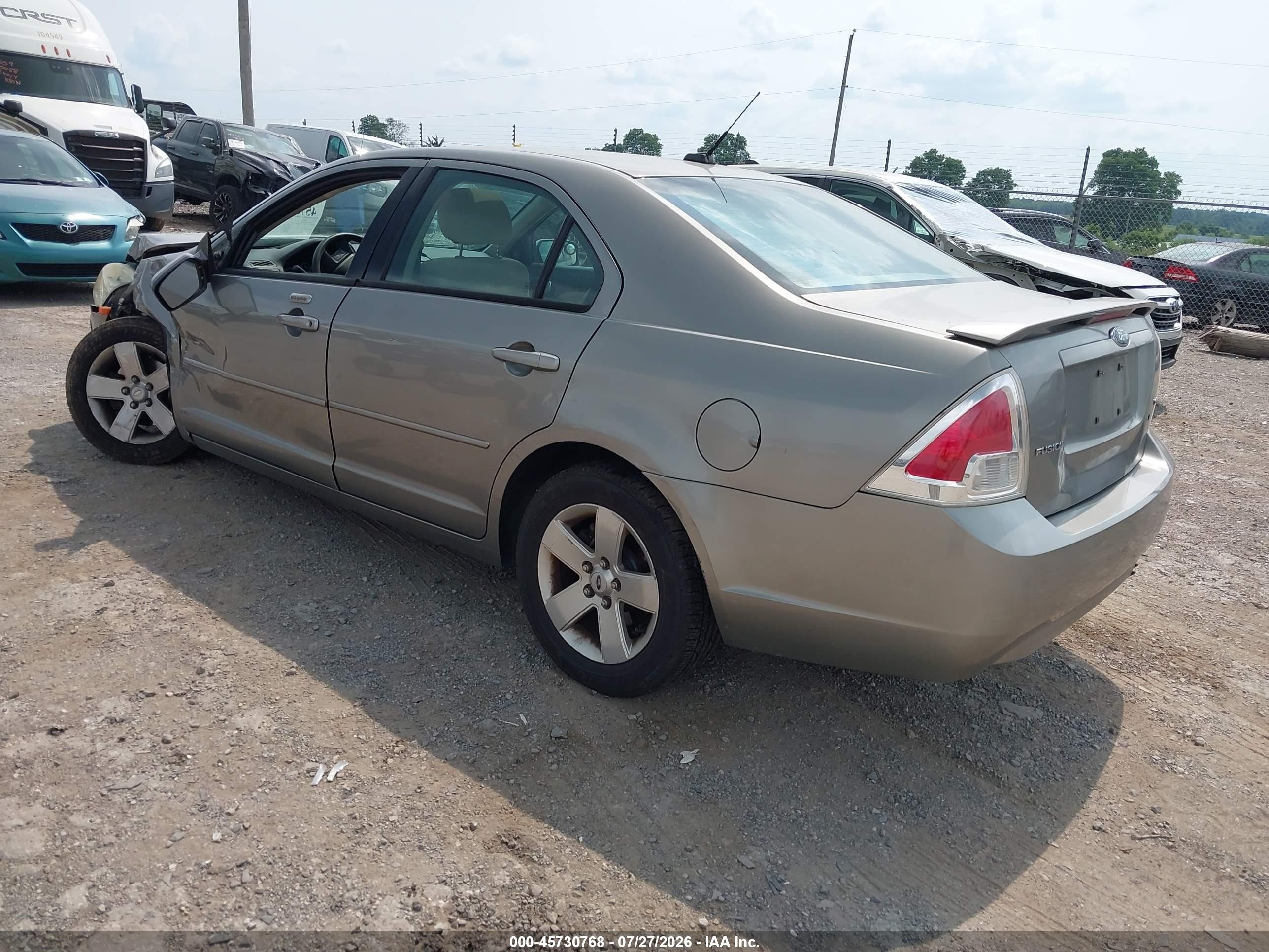 2008 Ford Fusion Se Beige vin: 3FAHP07Z18R262288