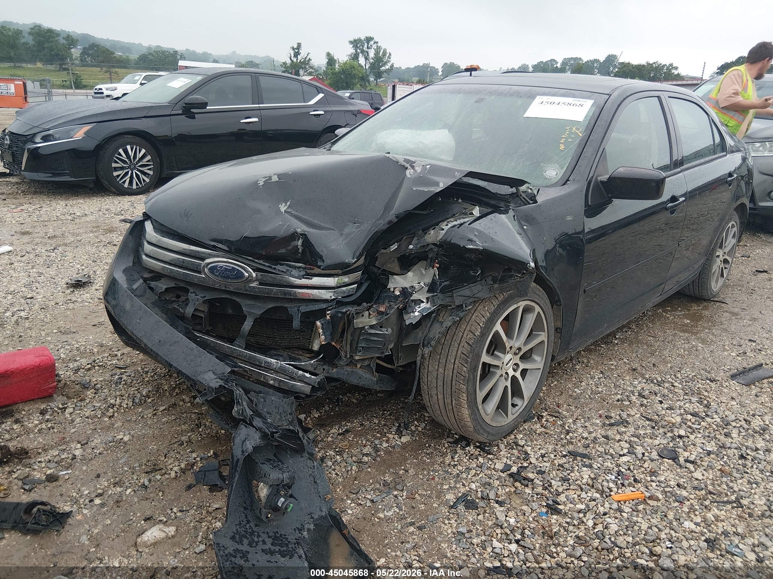 2009 Ford Fusion Se Black vin: 3FAHP07Z19R125692