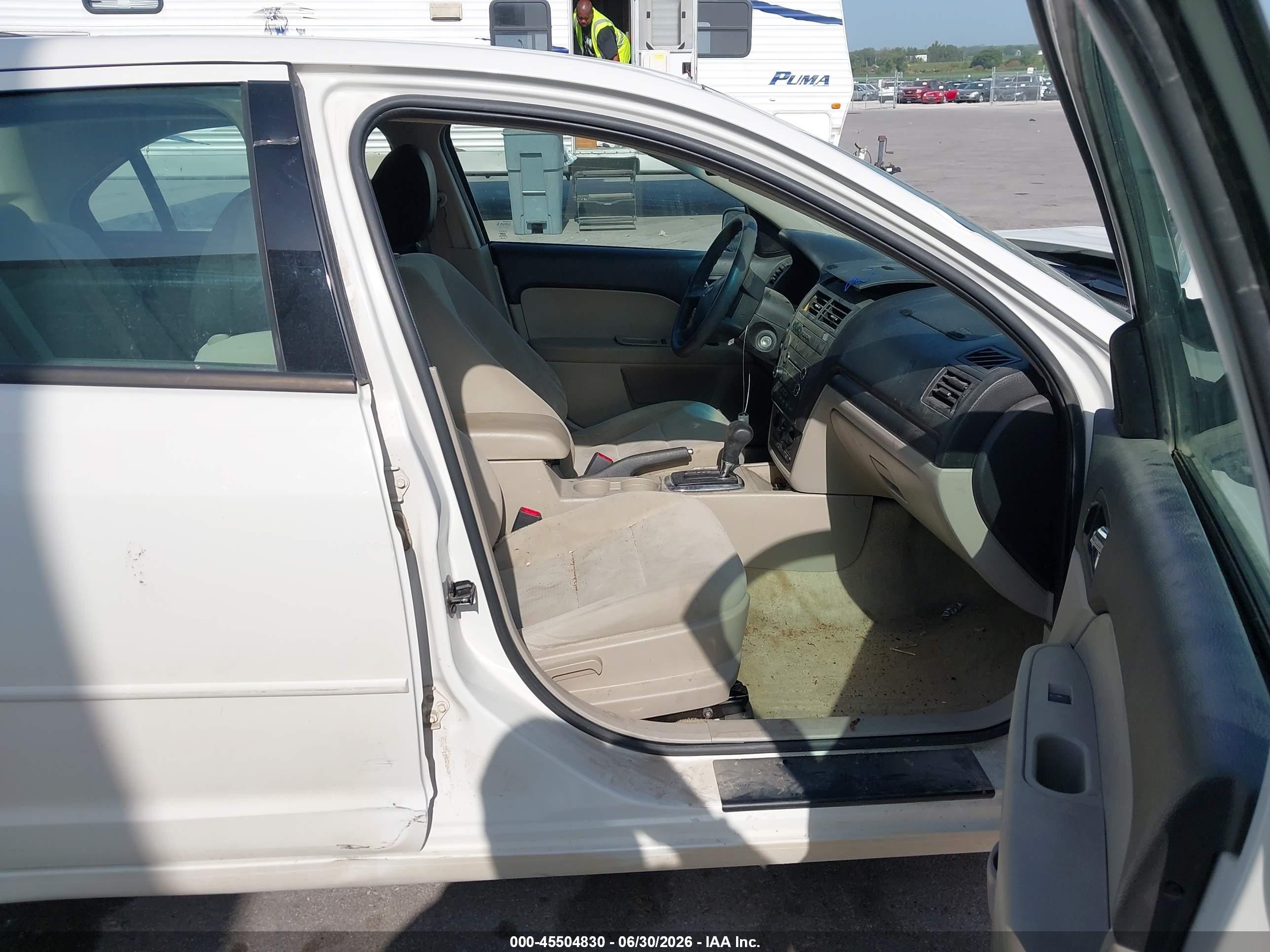 2009 Ford Fusion Se White vin: 3FAHP07Z19R191384