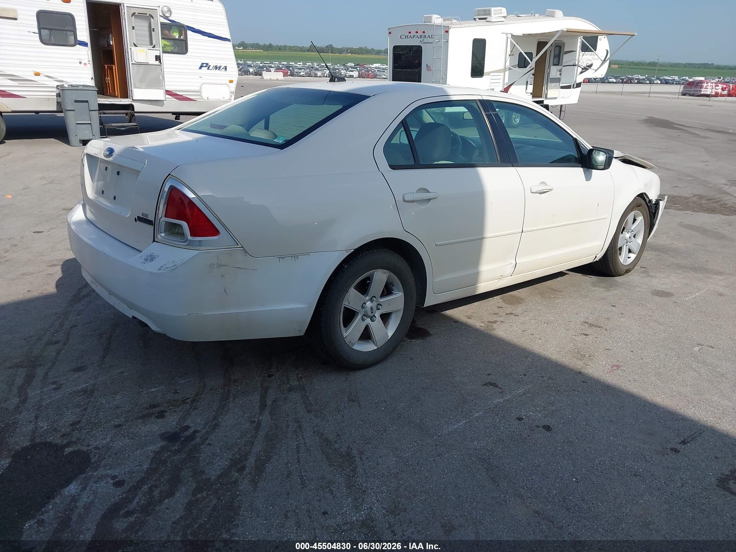 2009 Ford Fusion Se White vin: 3FAHP07Z19R191384