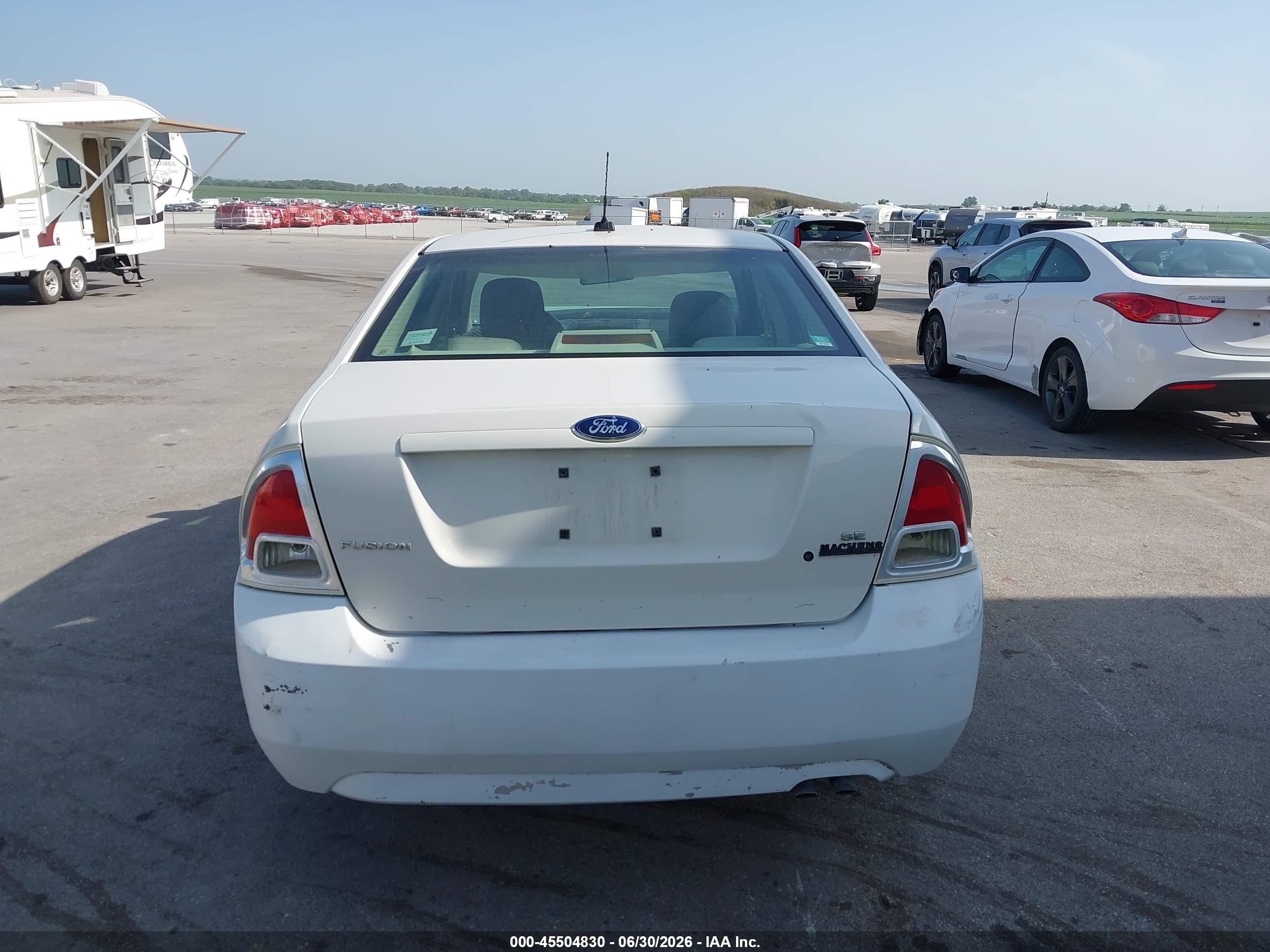 2009 Ford Fusion Se White vin: 3FAHP07Z19R191384