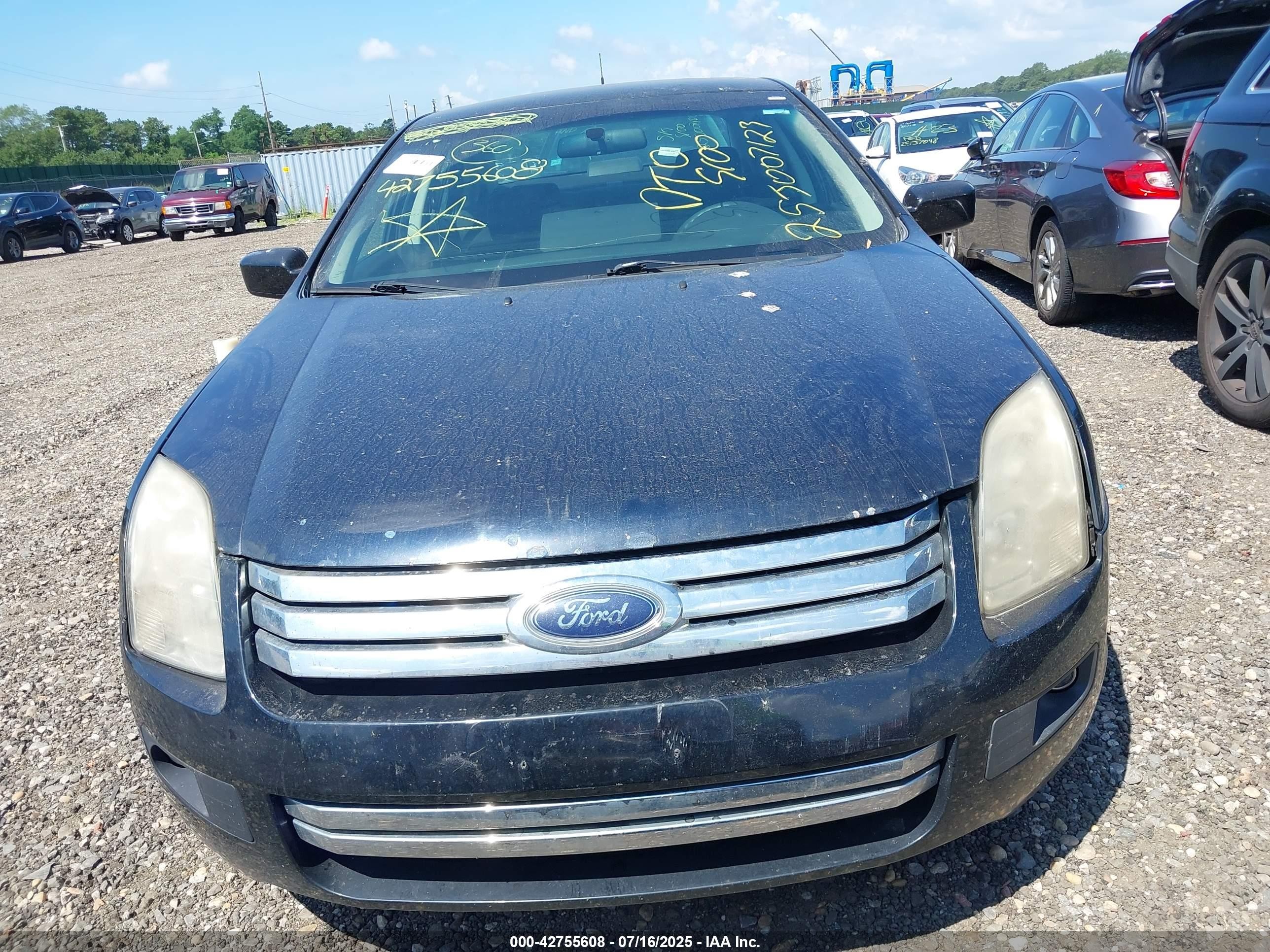 2007 Ford Fusion Se Black vin: 3FAHP07Z27R126217