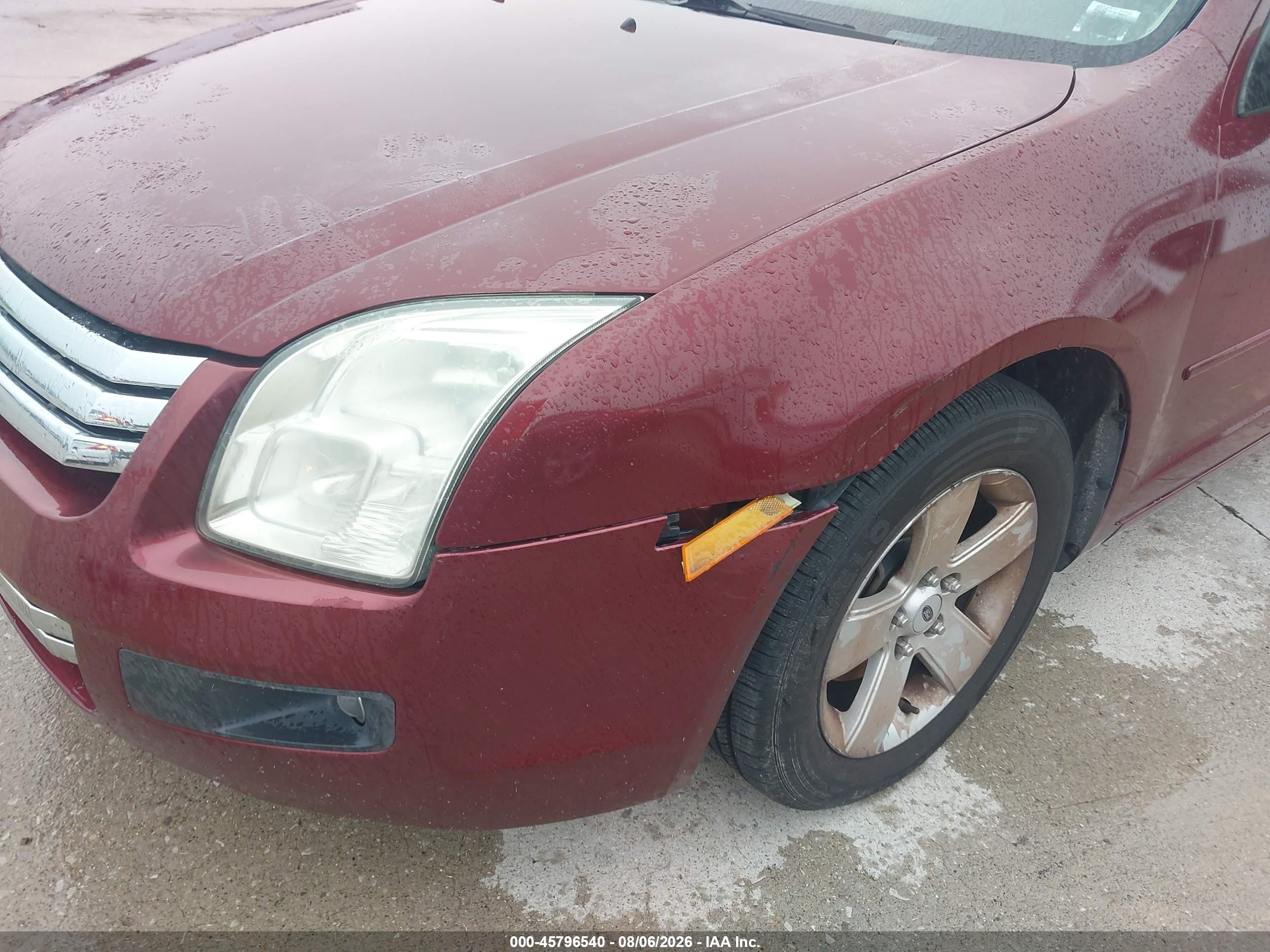 2007 Ford Fusion Se Red vin: 3FAHP07Z27R157001