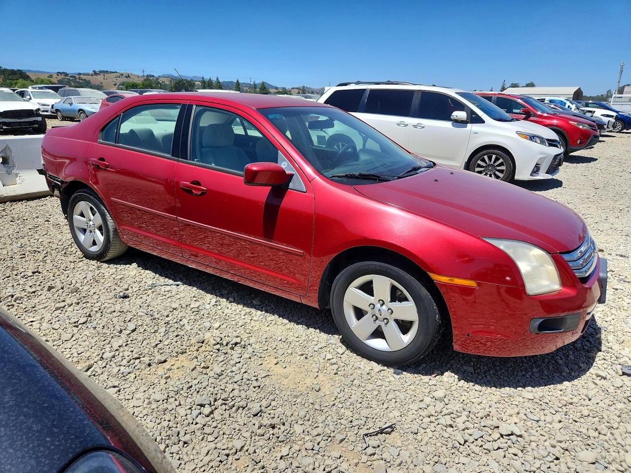 2008 Ford Fusion Se Red vin: 3FAHP07Z28R114473