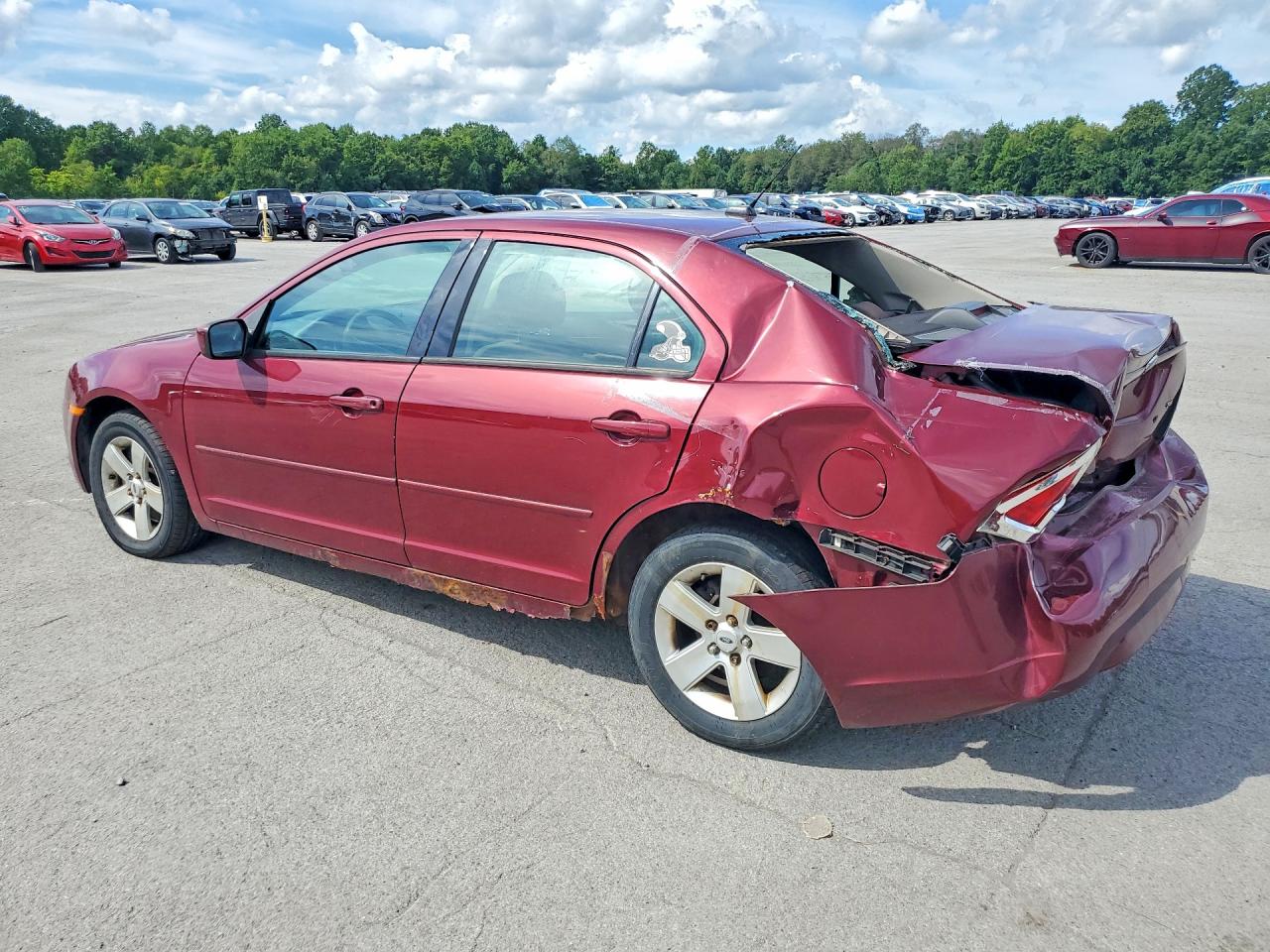 2007 Ford Fusion Se Burgundy vin: 3FAHP07Z37R152227