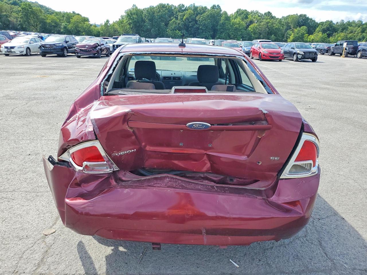 2007 Ford Fusion Se Burgundy vin: 3FAHP07Z37R152227