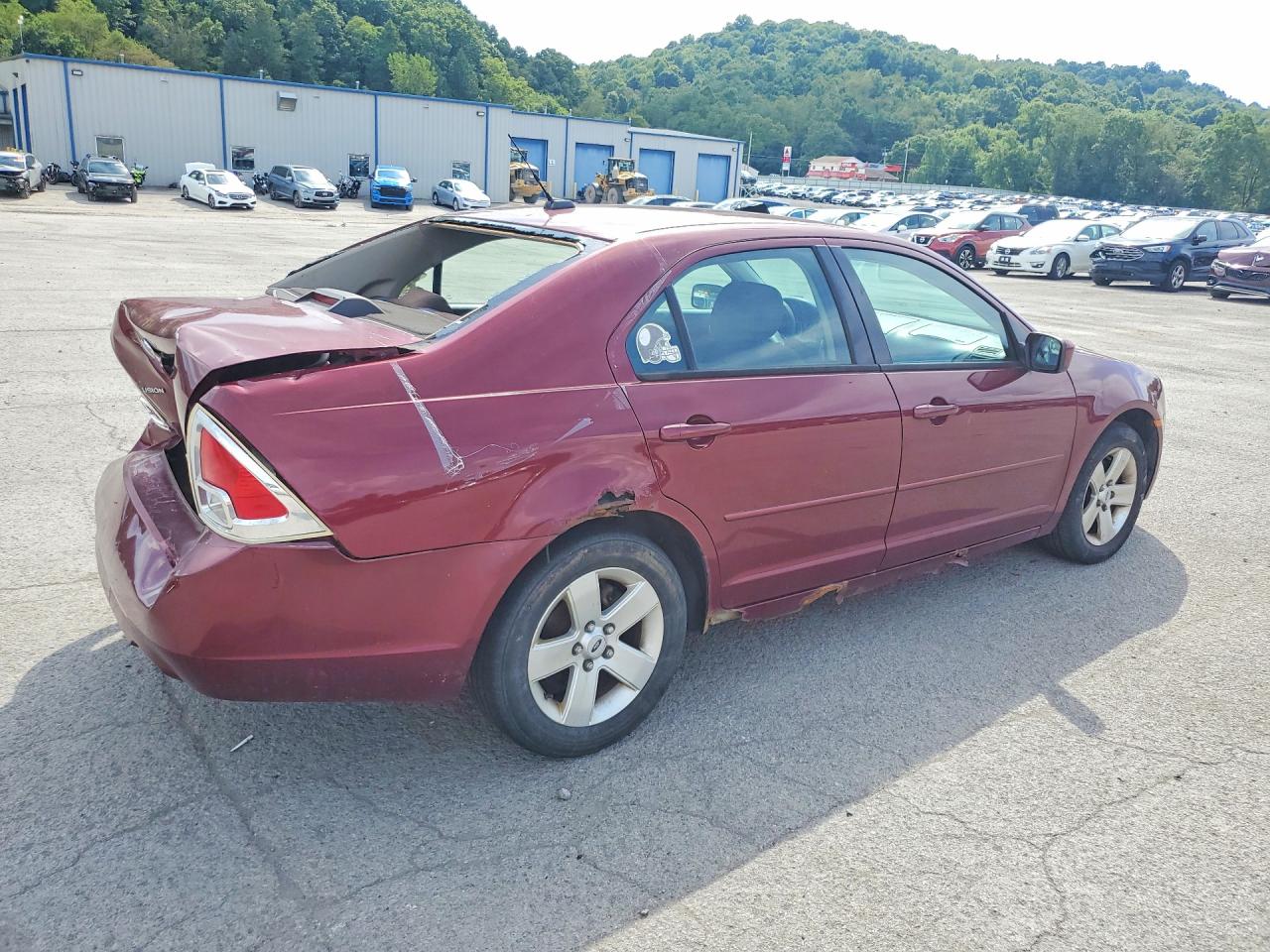 2007 Ford Fusion Se Burgundy vin: 3FAHP07Z37R152227