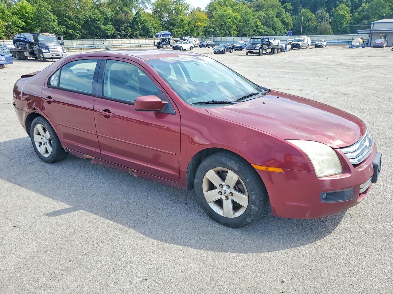 2007 Ford Fusion Se Burgundy vin: 3FAHP07Z37R152227