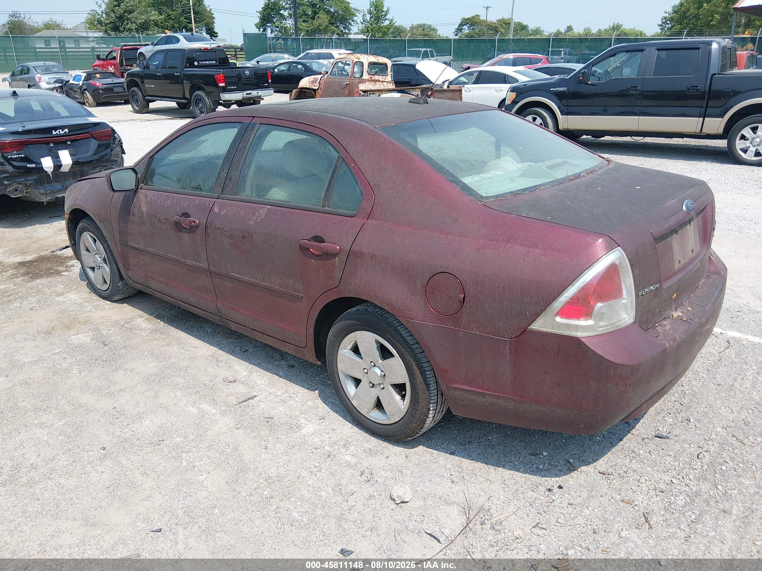 2007 Ford Fusion Se Maroon vin: 3FAHP07Z37R153488