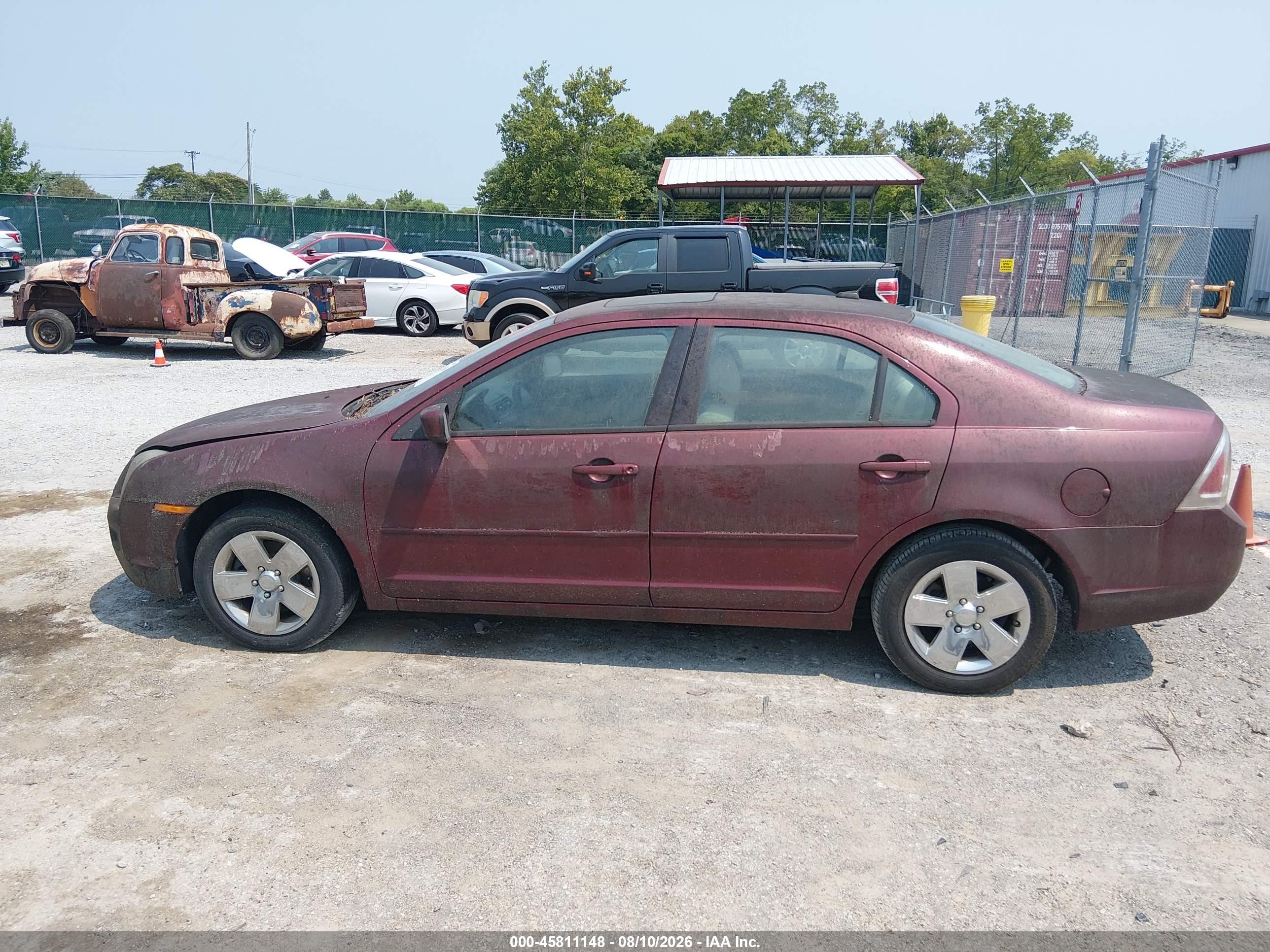 2007 Ford Fusion Se Maroon vin: 3FAHP07Z37R153488