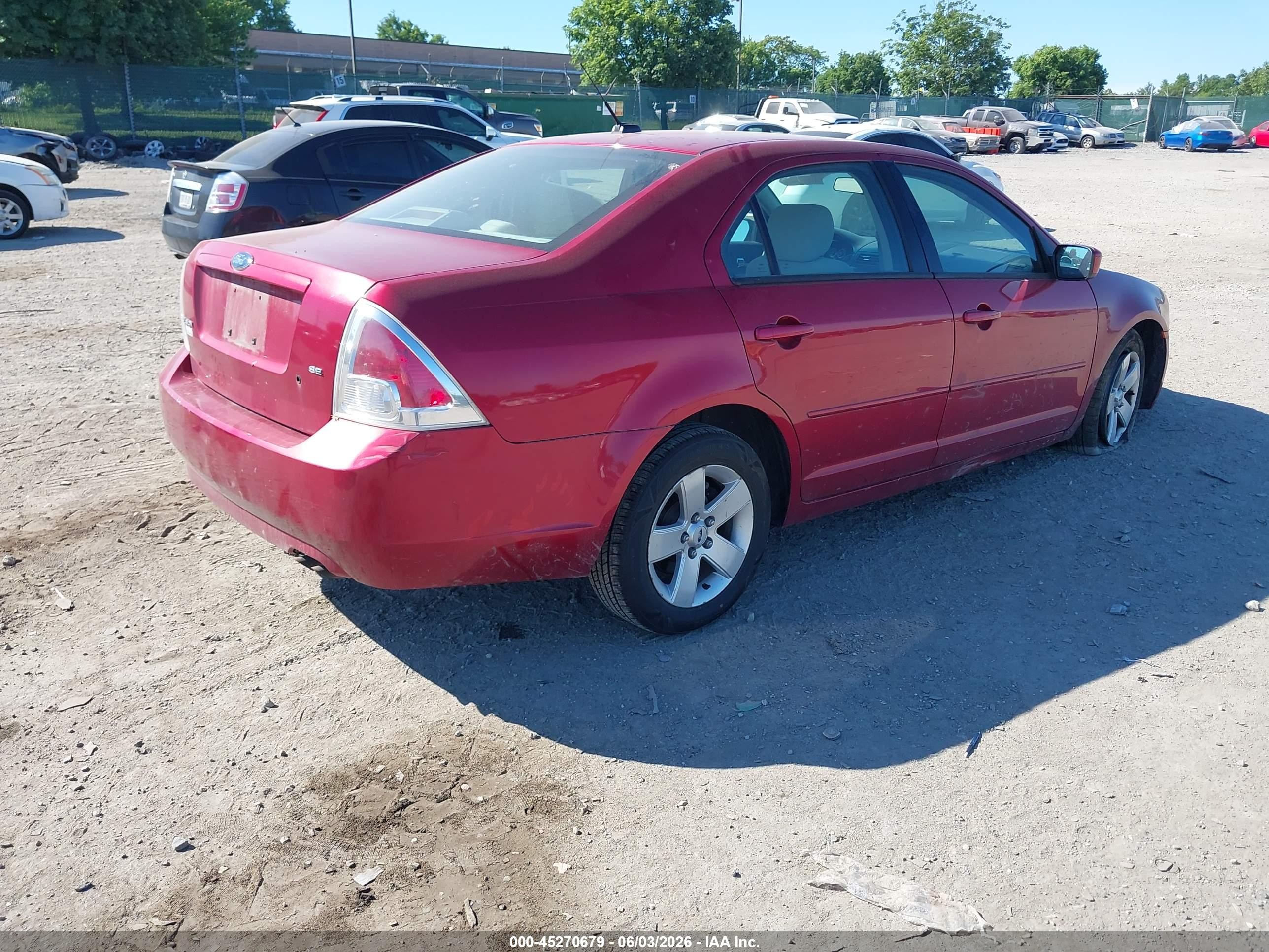 2007 Ford Fusion Se Burgundy vin: 3FAHP07Z37R214953