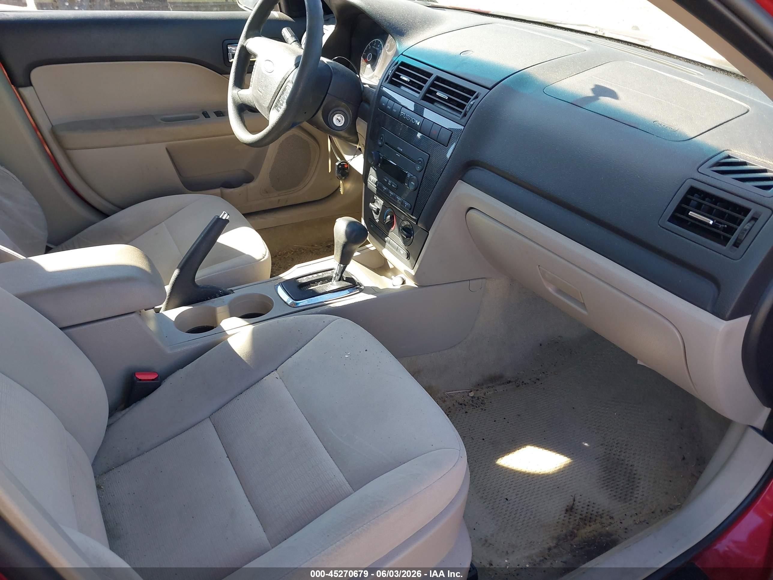 2007 Ford Fusion Se Burgundy vin: 3FAHP07Z37R214953
