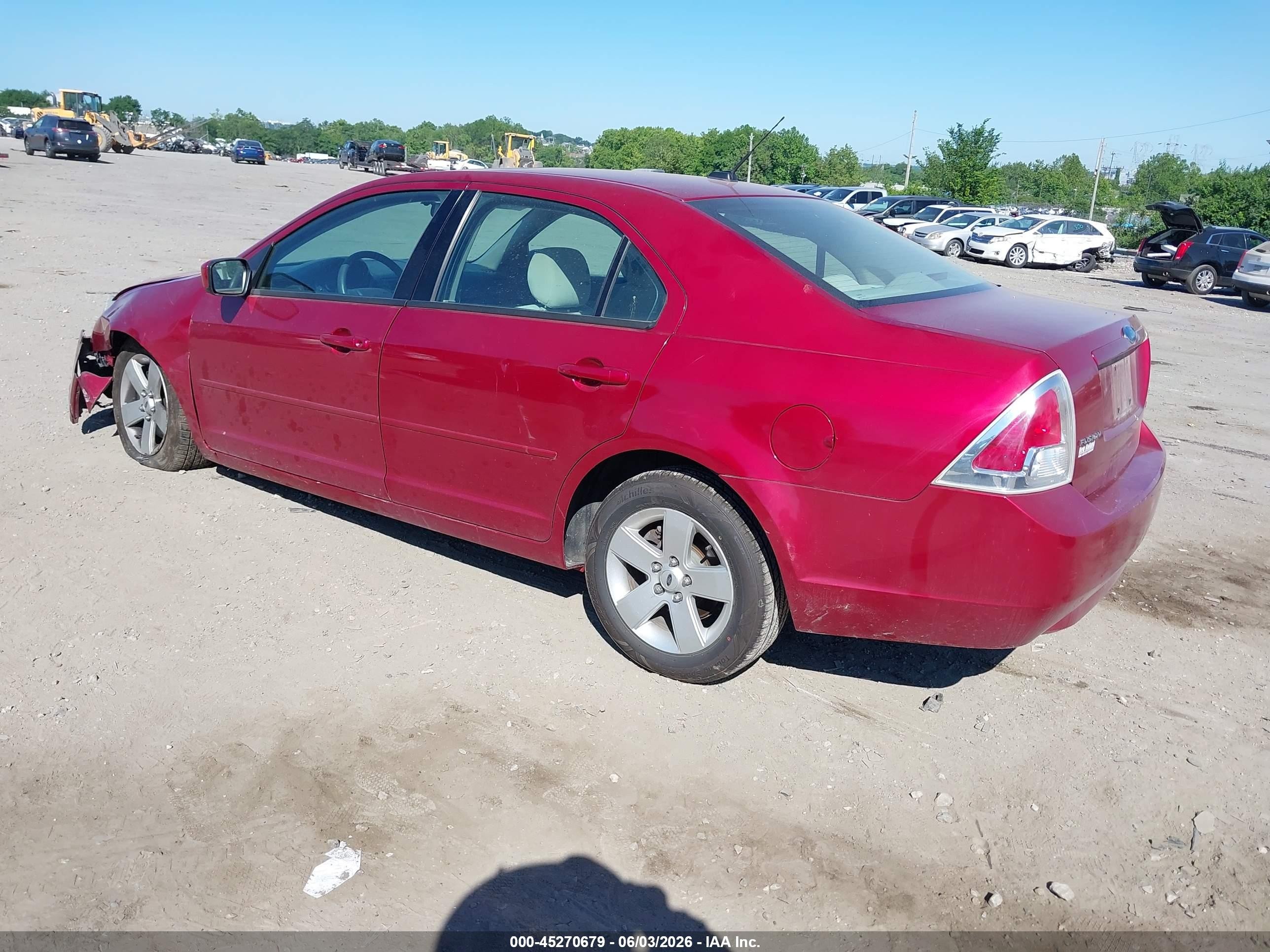 2007 Ford Fusion Se Burgundy vin: 3FAHP07Z37R214953