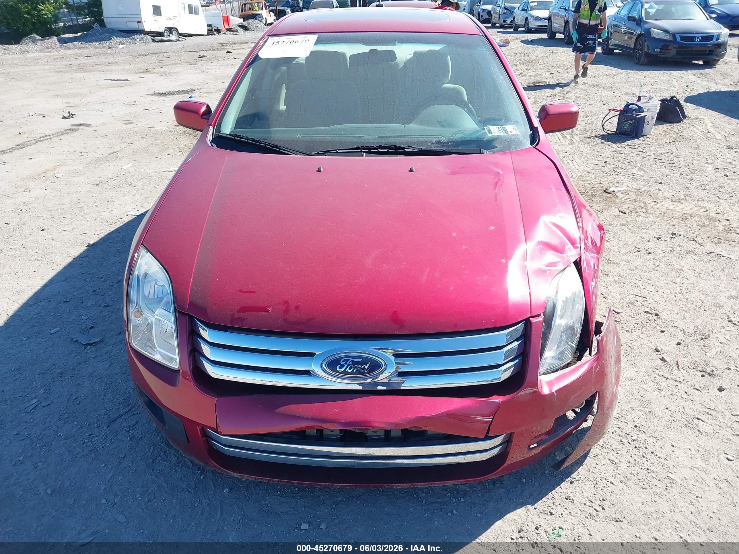 2007 Ford Fusion Se Burgundy vin: 3FAHP07Z37R214953