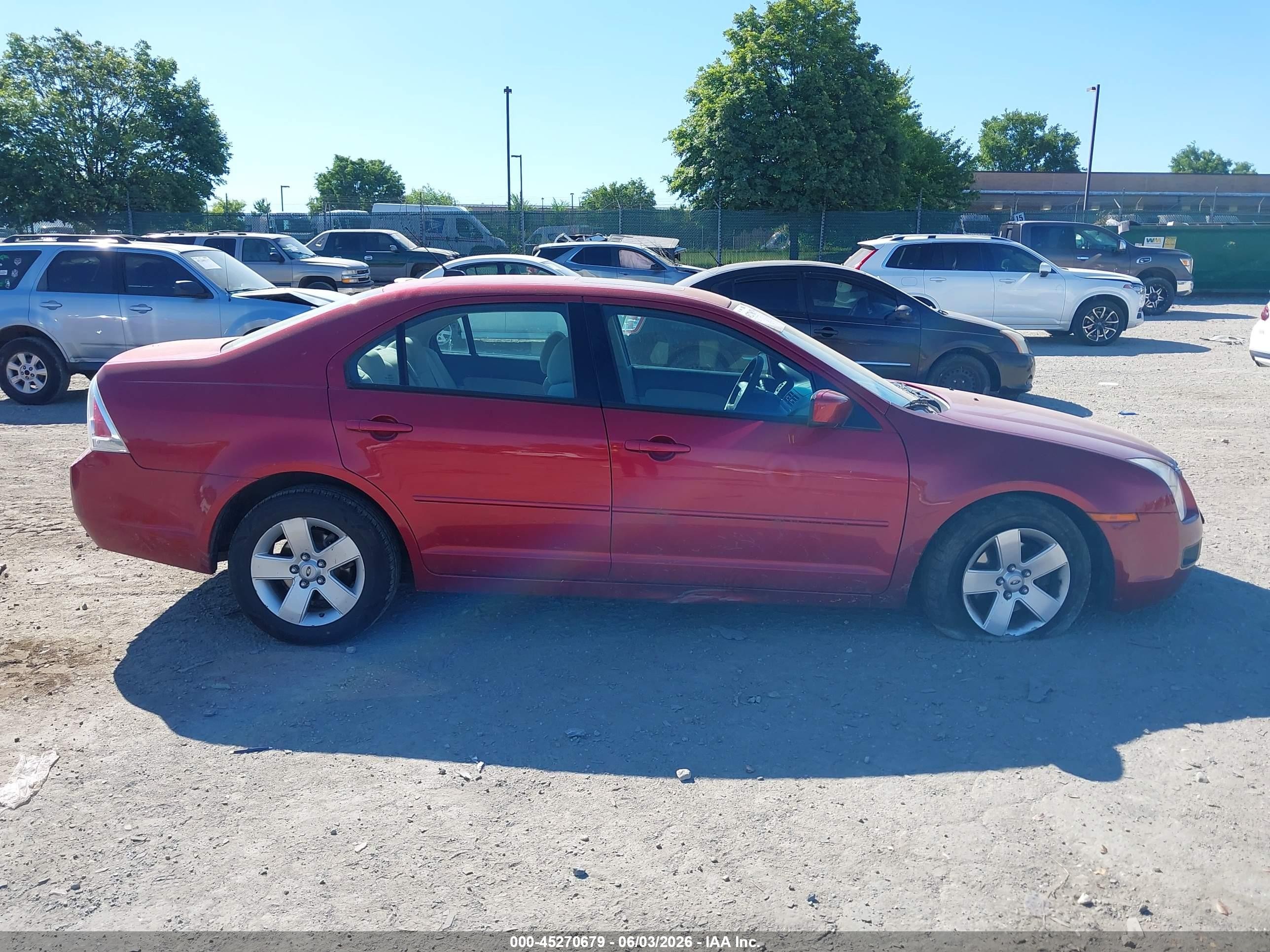 2007 Ford Fusion Se Burgundy vin: 3FAHP07Z37R214953