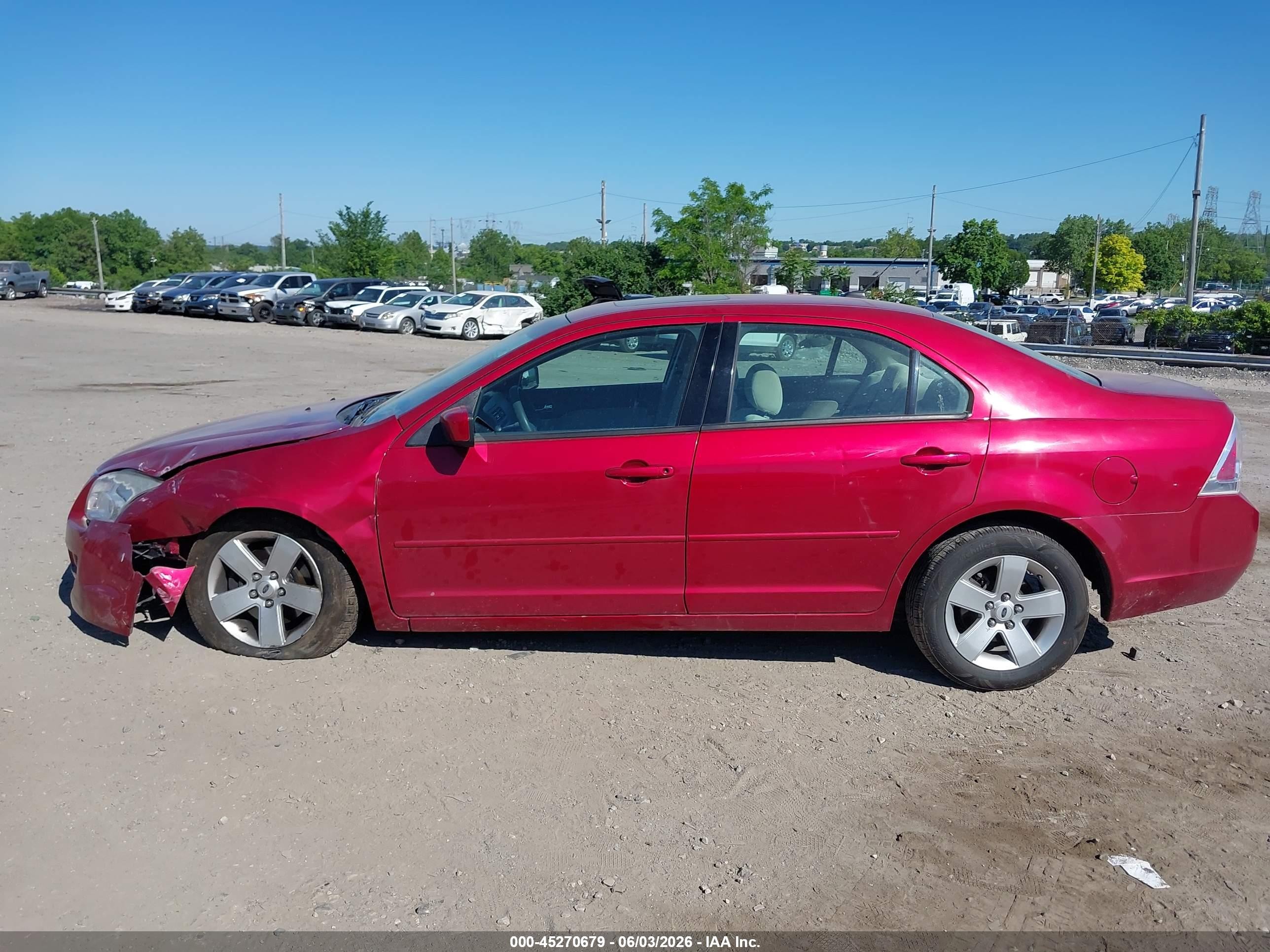 2007 Ford Fusion Se Burgundy vin: 3FAHP07Z37R214953