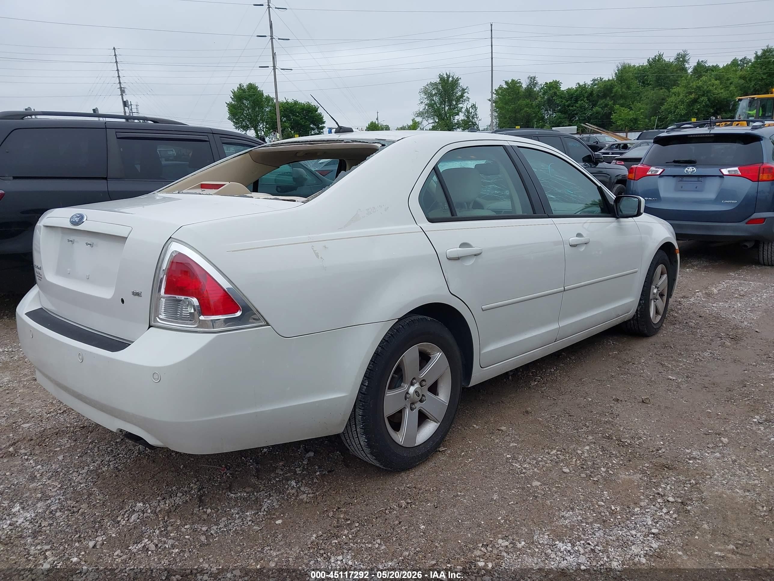 2008 Ford Fusion Se White vin: 3FAHP07Z38R221130