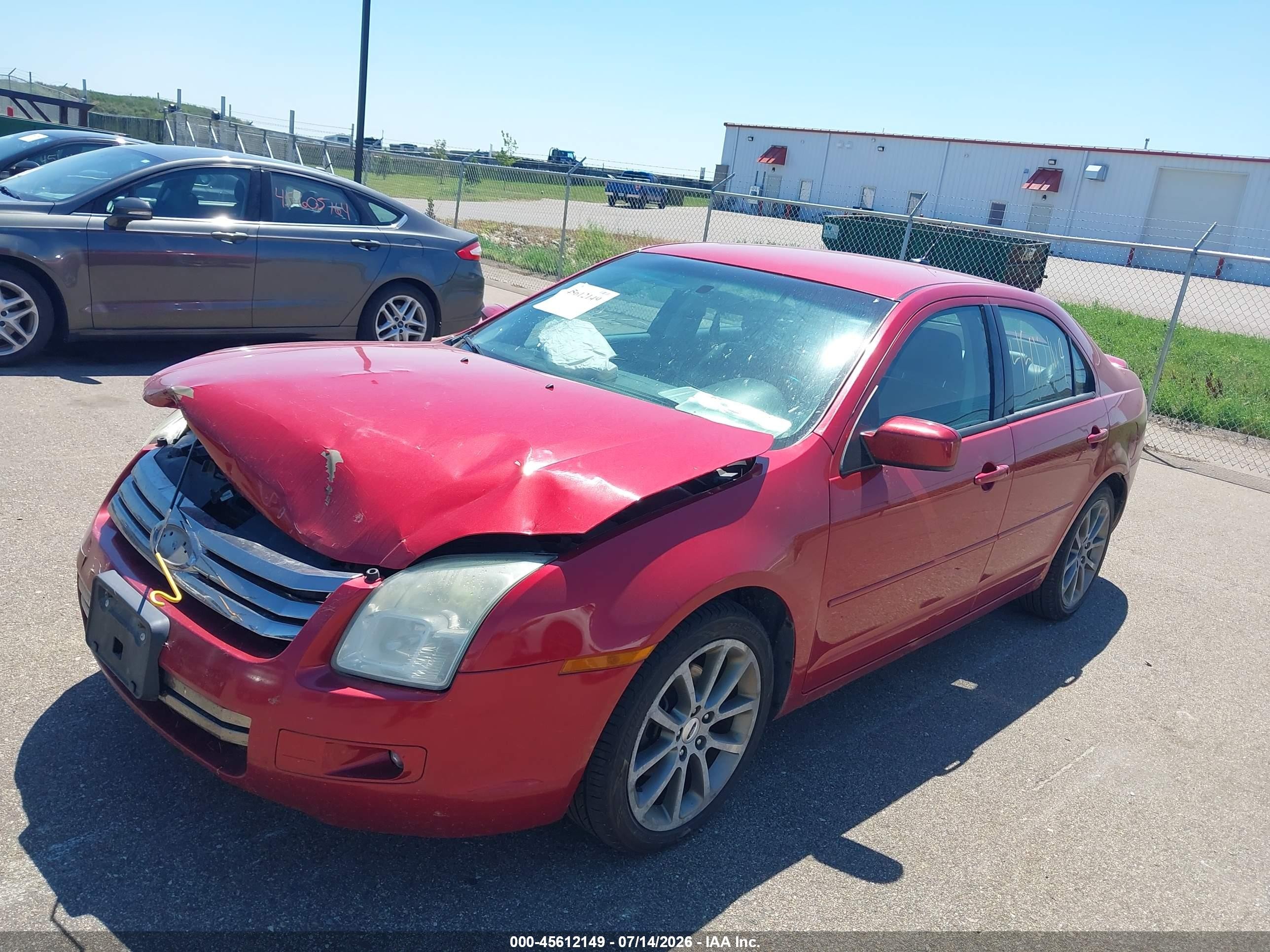 2008 Ford Fusion Se Red vin: 3FAHP07Z38R222441