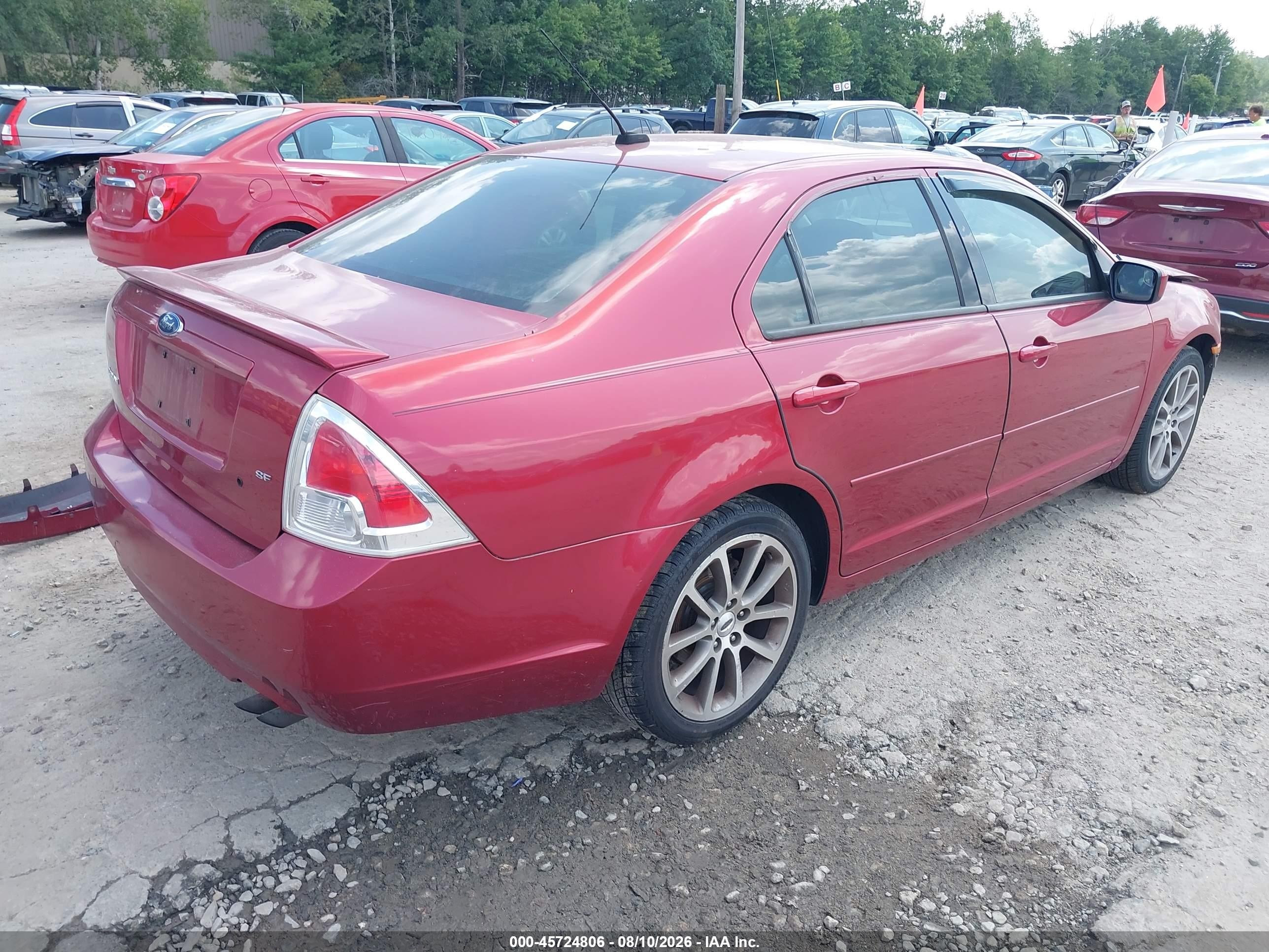 2009 Ford Fusion Se Red vin: 3FAHP07Z39R165613