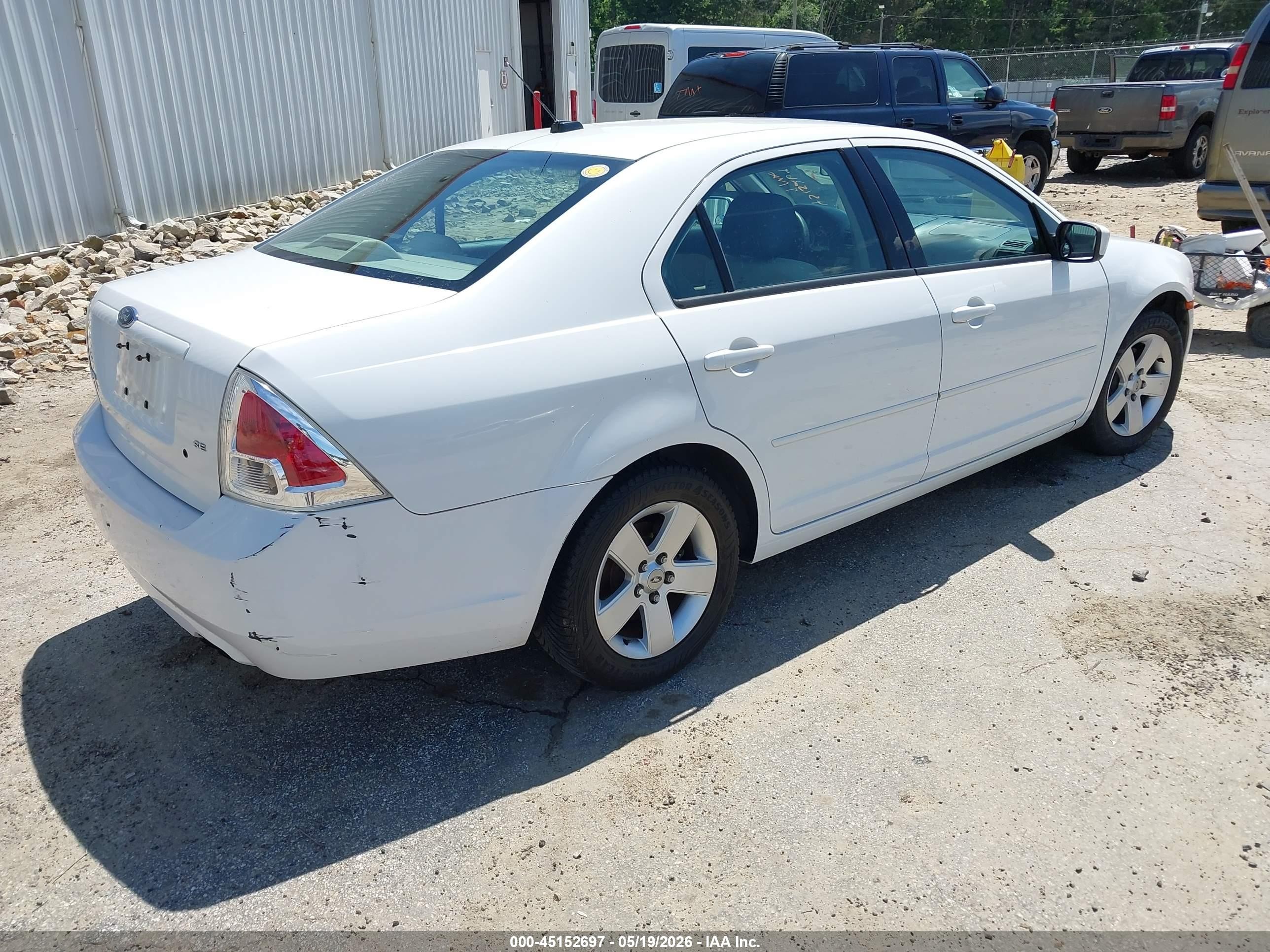 2007 Ford Fusion Se White vin: 3FAHP07Z47R200804