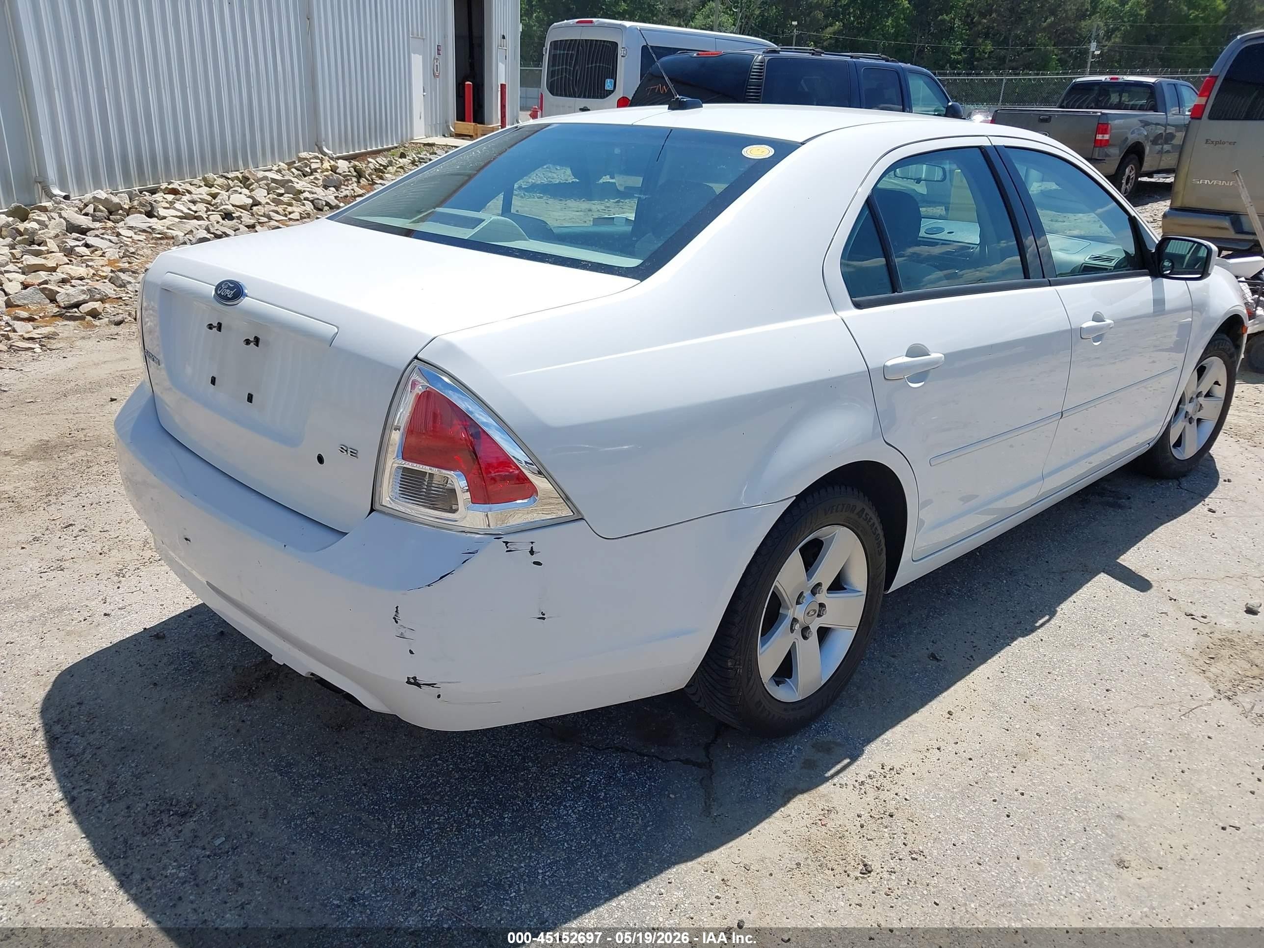 2007 Ford Fusion Se White vin: 3FAHP07Z47R200804