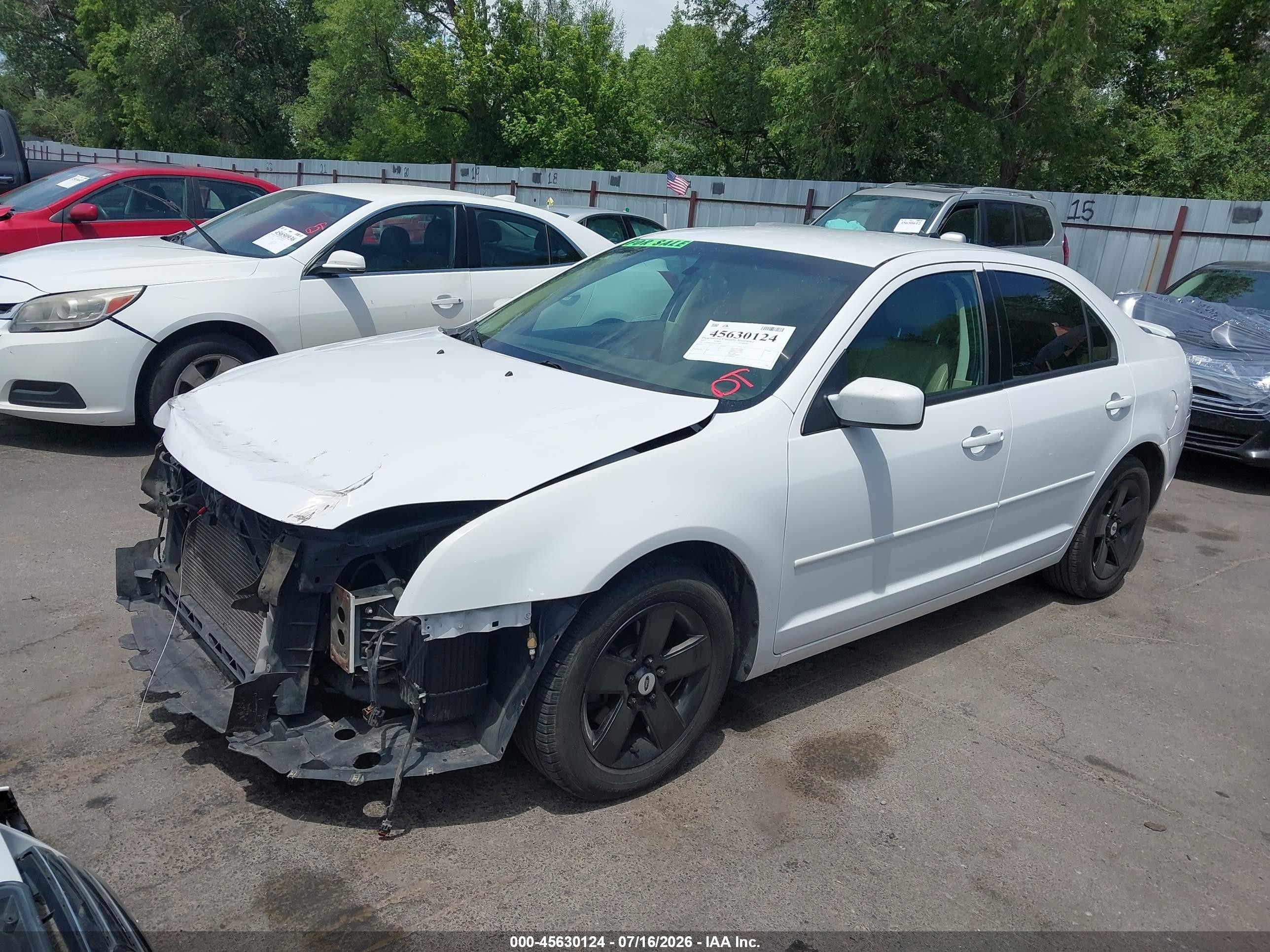 2007 Ford Fusion Se White vin: 3FAHP07Z47R211883