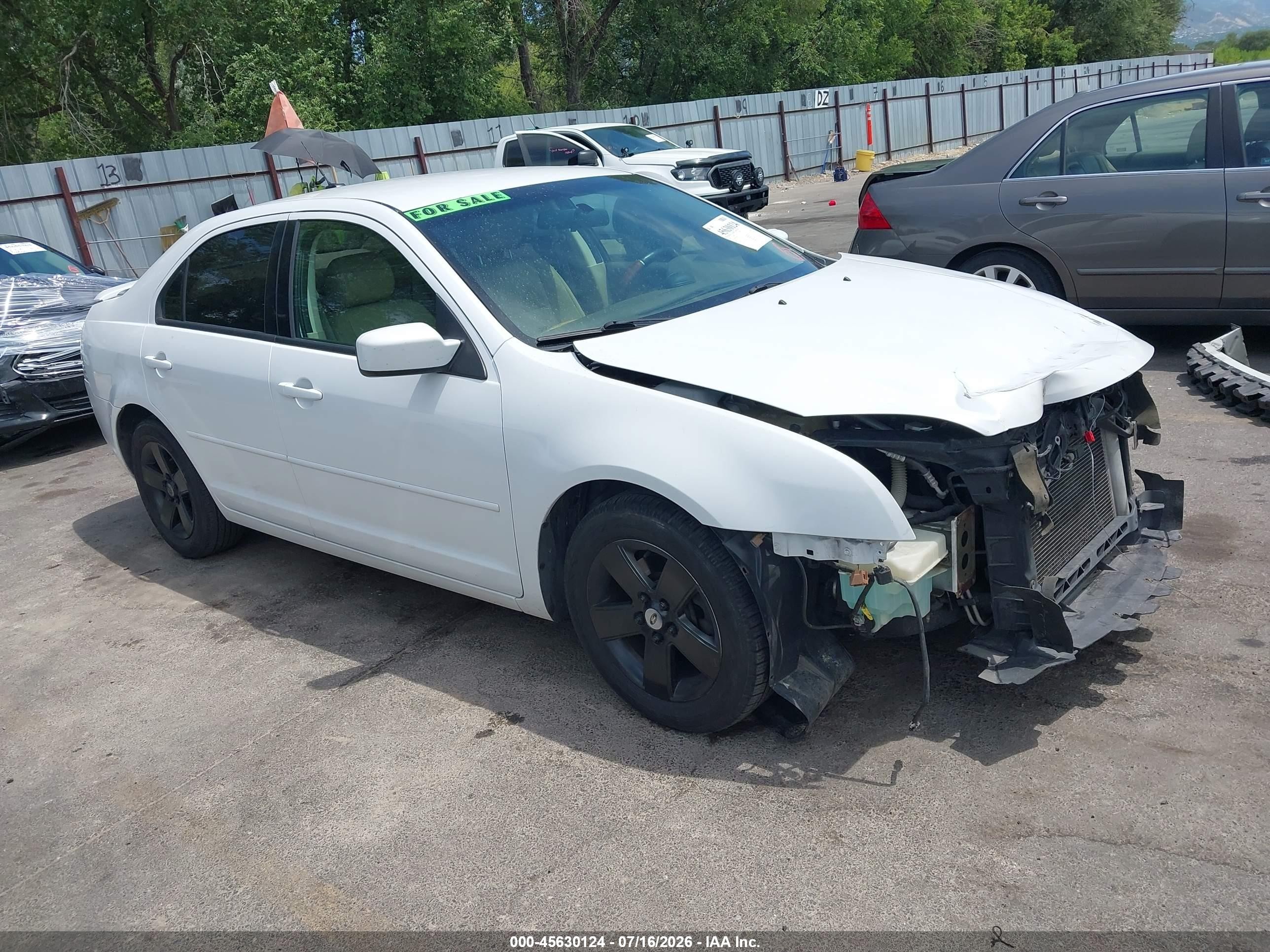 2007 Ford Fusion Se White vin: 3FAHP07Z47R211883