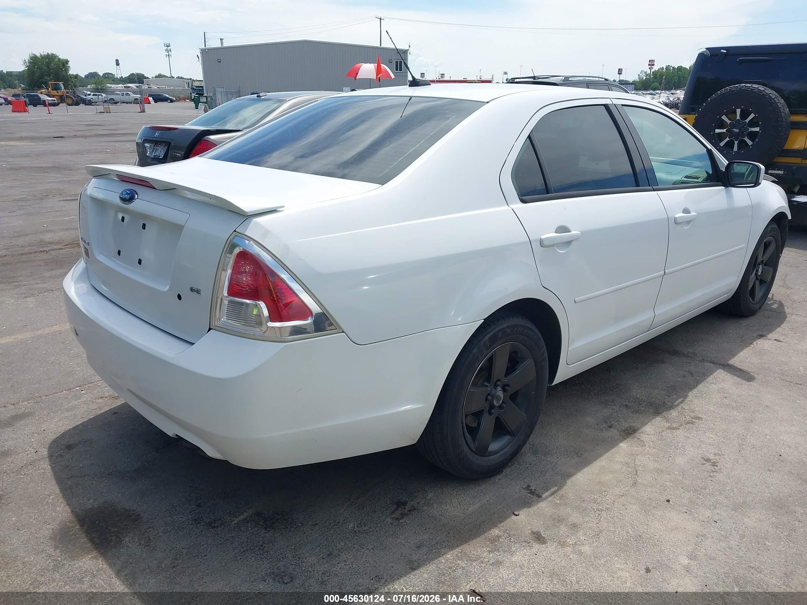 2007 Ford Fusion Se White vin: 3FAHP07Z47R211883