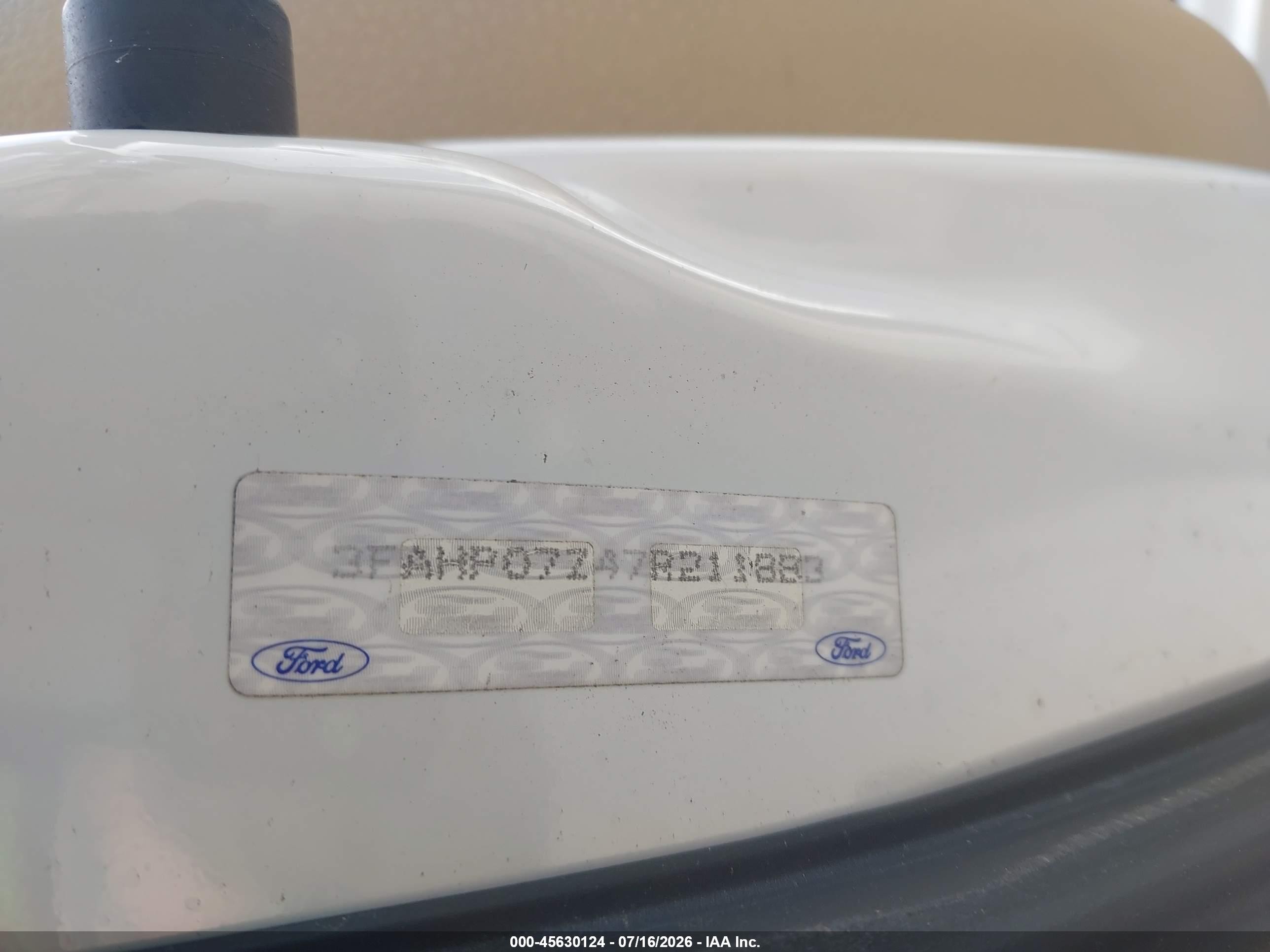 2007 Ford Fusion Se White vin: 3FAHP07Z47R211883