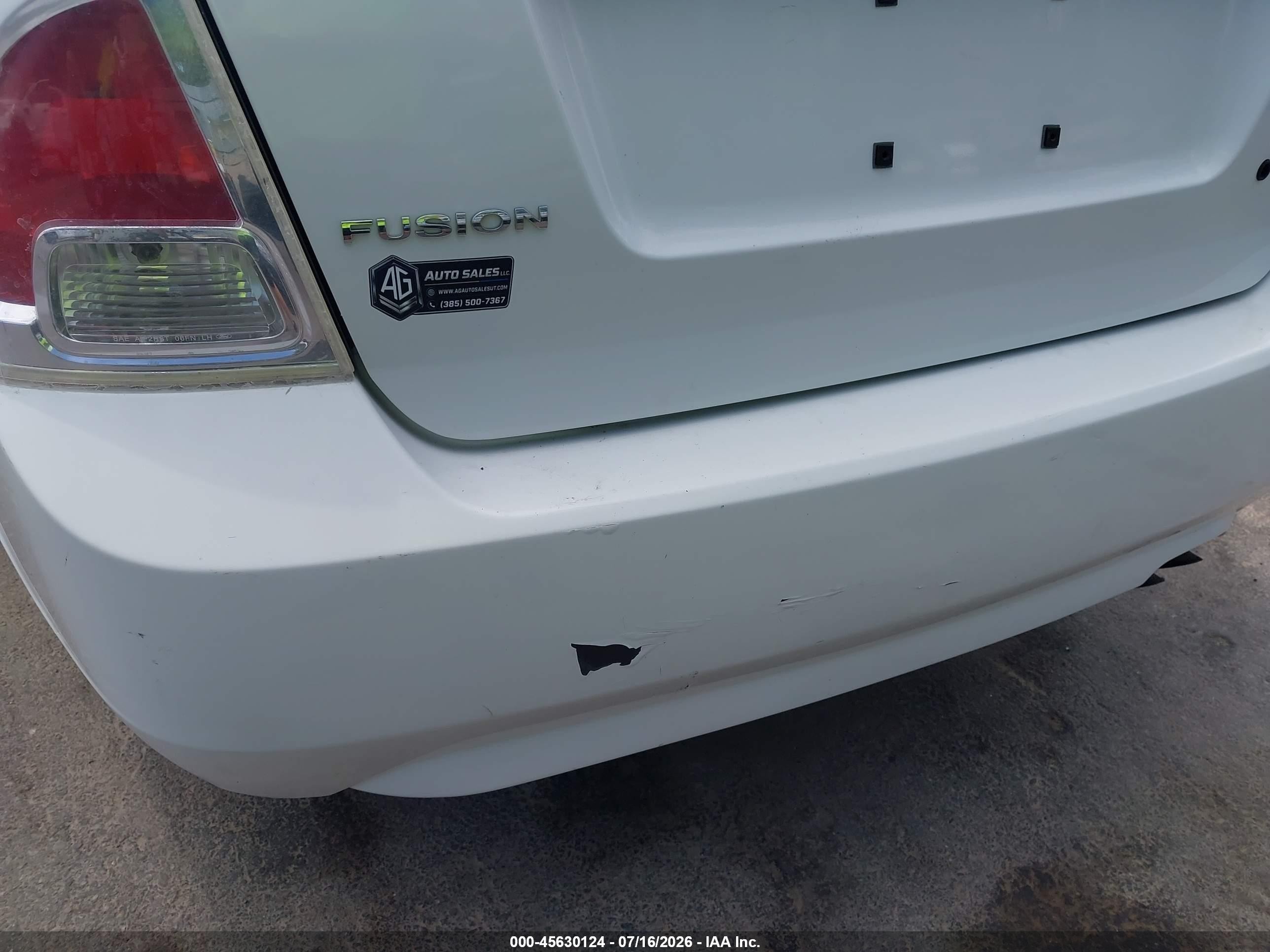 2007 Ford Fusion Se White vin: 3FAHP07Z47R211883