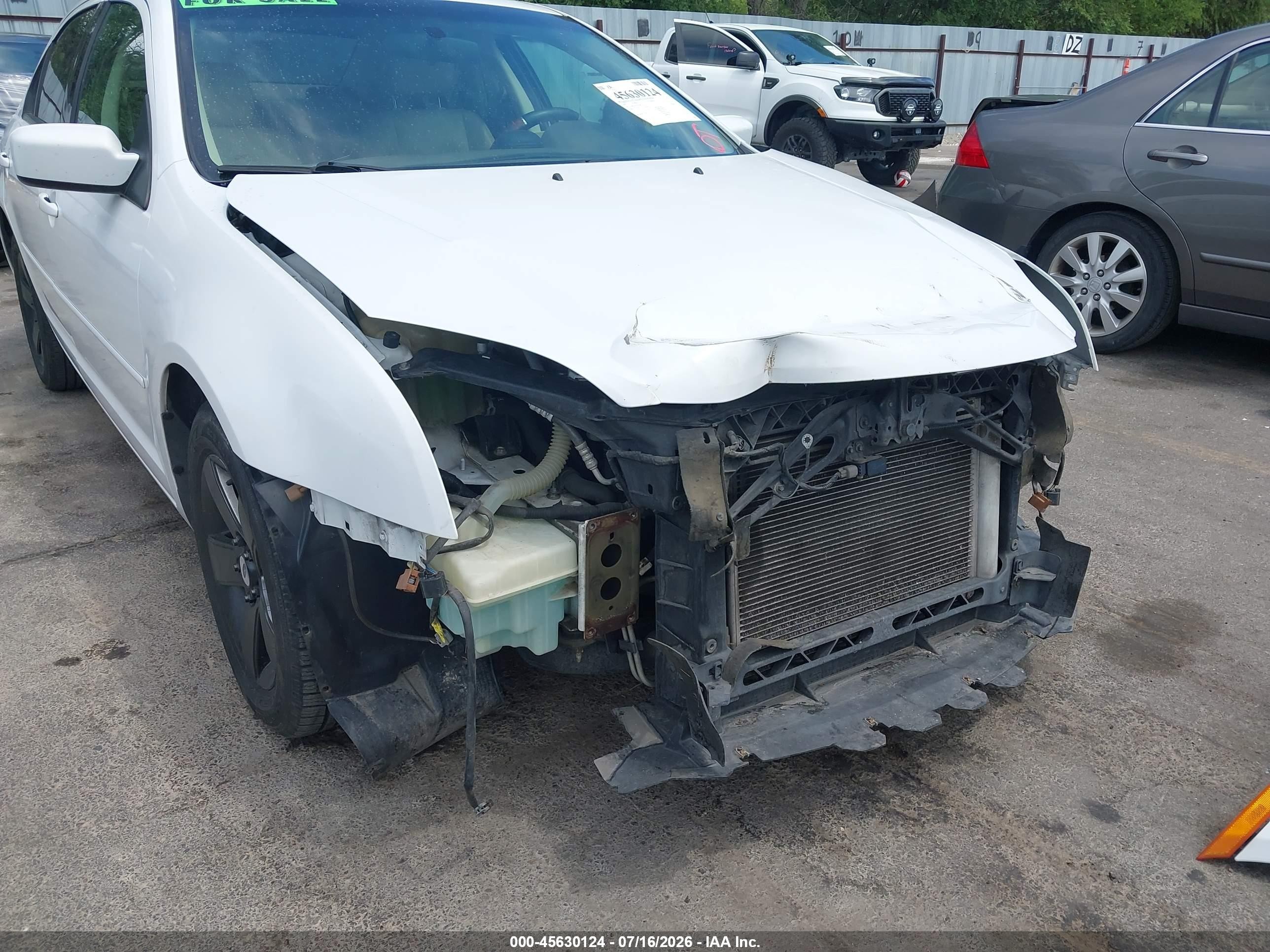 2007 Ford Fusion Se White vin: 3FAHP07Z47R211883