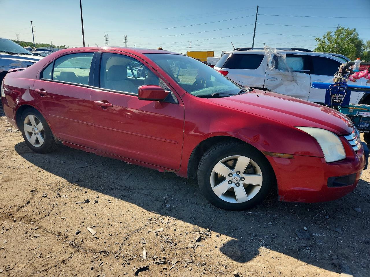 2008 Ford Fusion Se Red vin: 3FAHP07Z58R190298