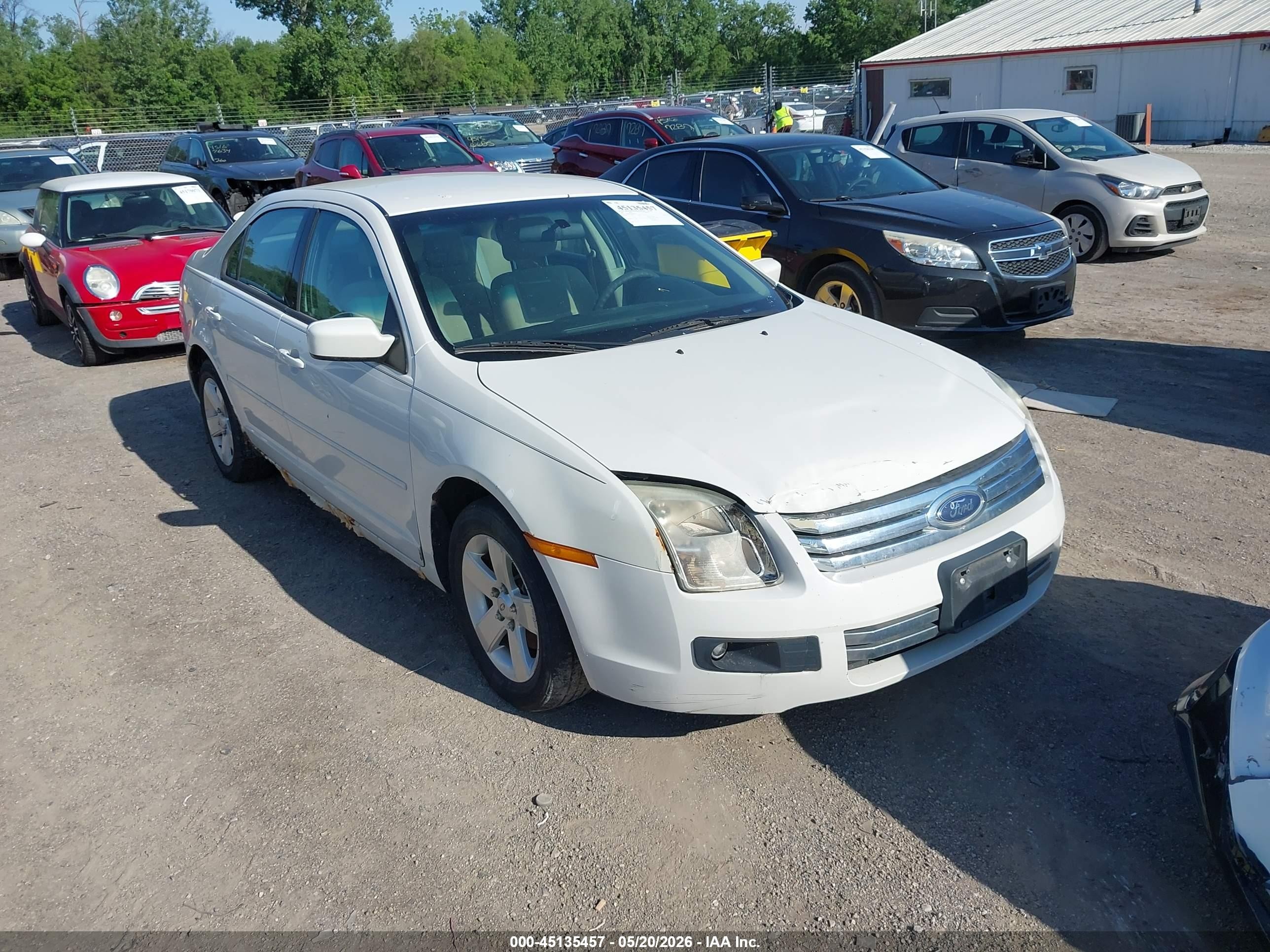 2008 Ford Fusion Se White vin: 3FAHP07Z58R228239