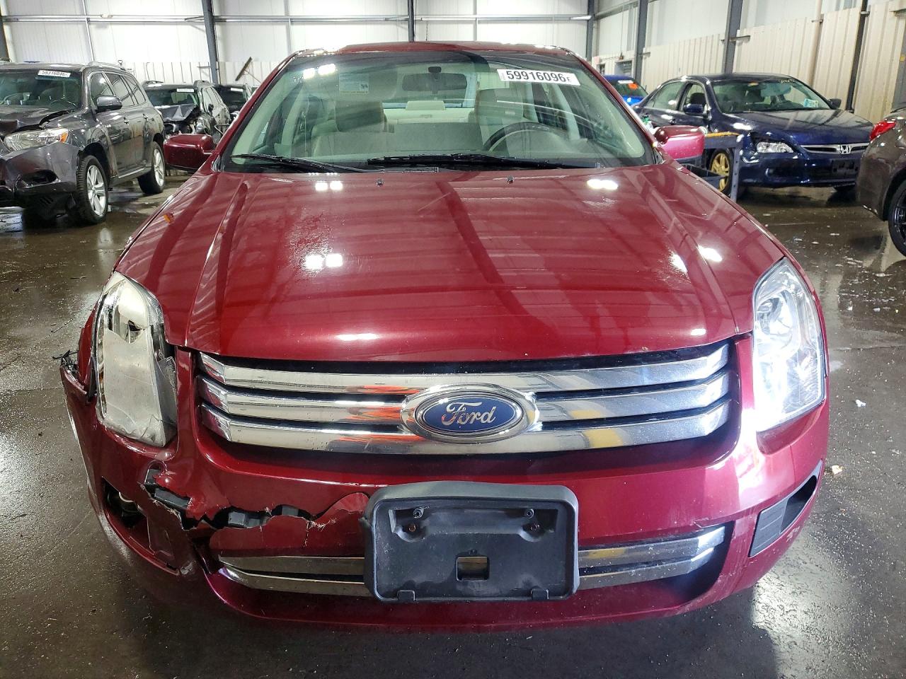 2007 Ford Fusion Se Burgundy vin: 3FAHP07Z67R158670