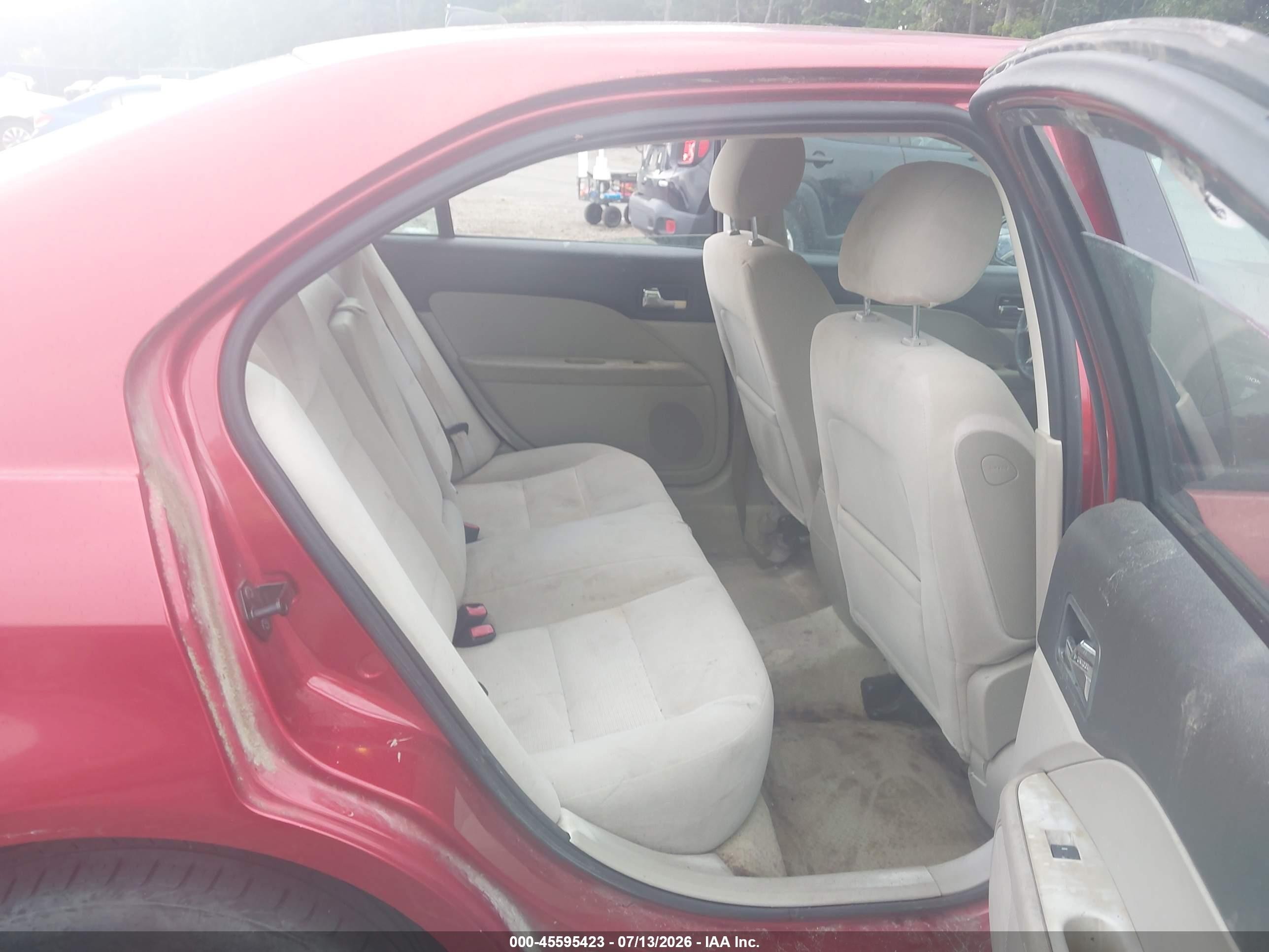 2007 Ford Fusion Se Red vin: 3FAHP07Z67R223498