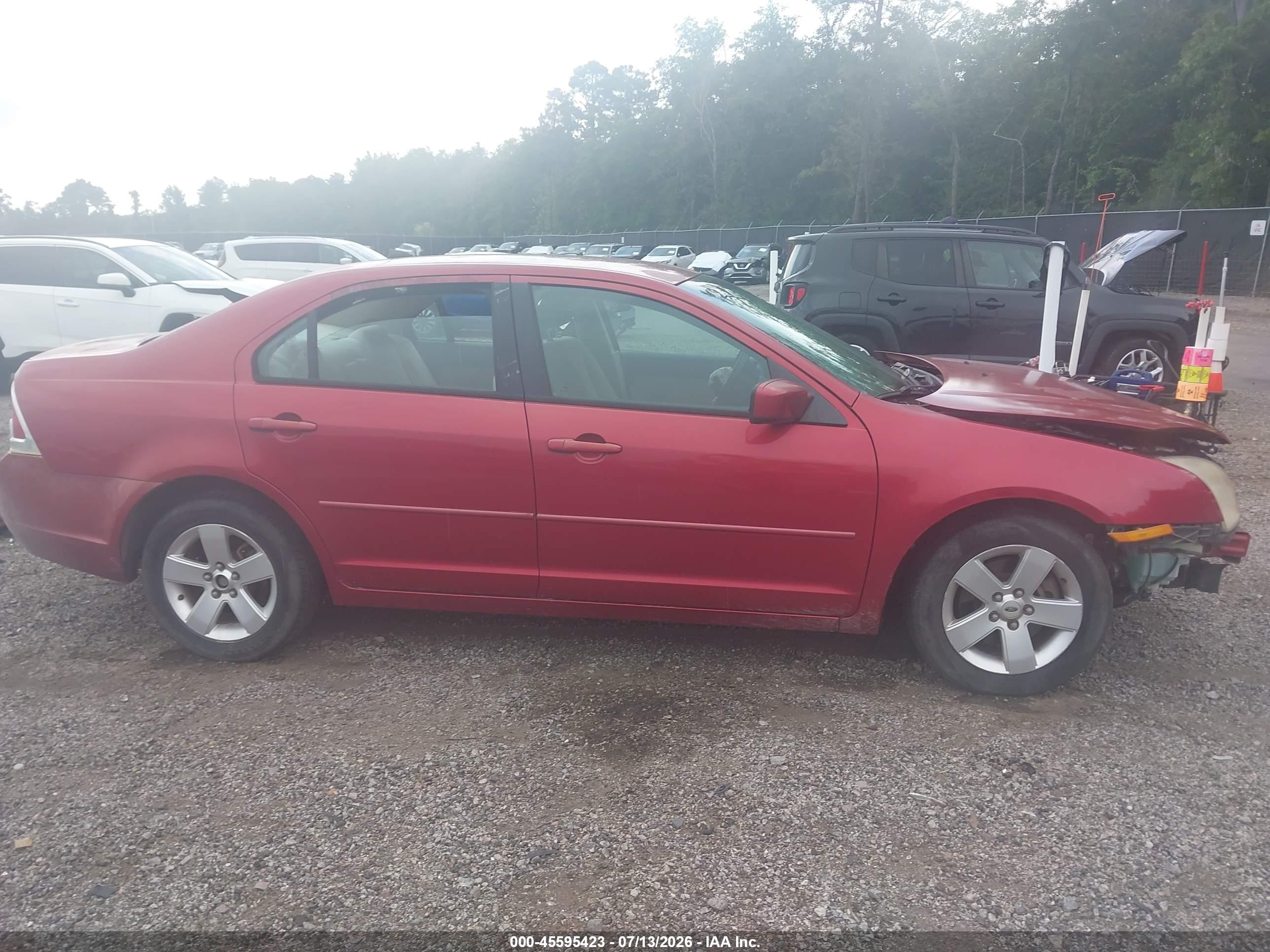 2007 Ford Fusion Se Red vin: 3FAHP07Z67R223498