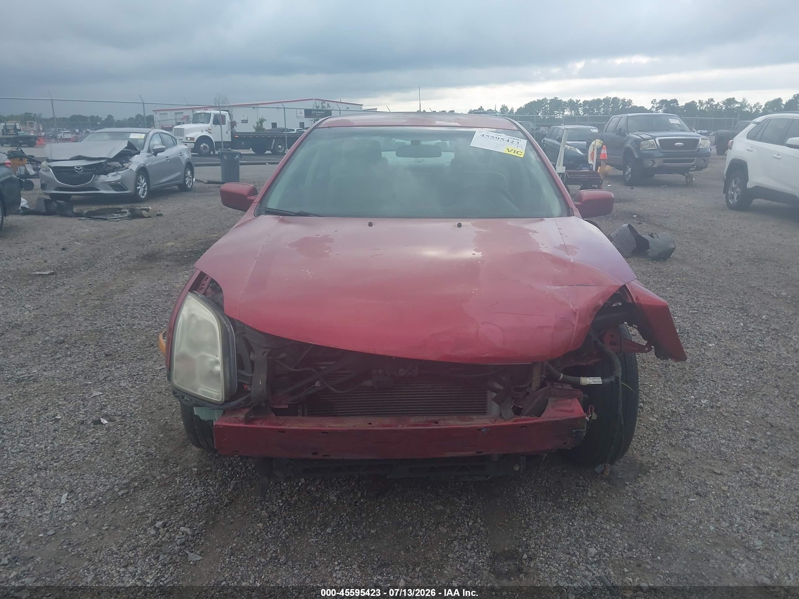 2007 Ford Fusion Se Red vin: 3FAHP07Z67R223498