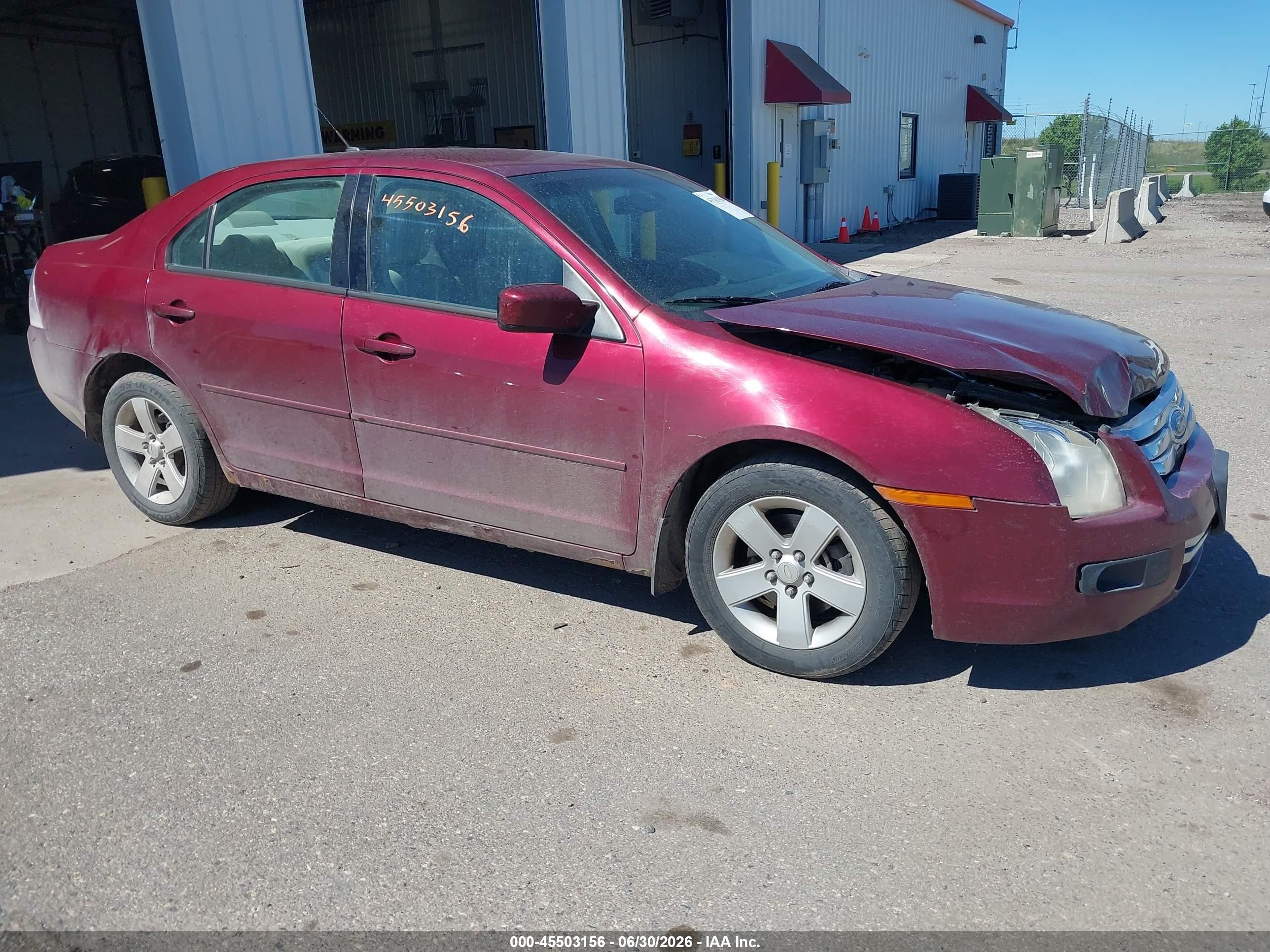 2007 Ford Fusion Se Maroon vin: 3FAHP07Z67R248837