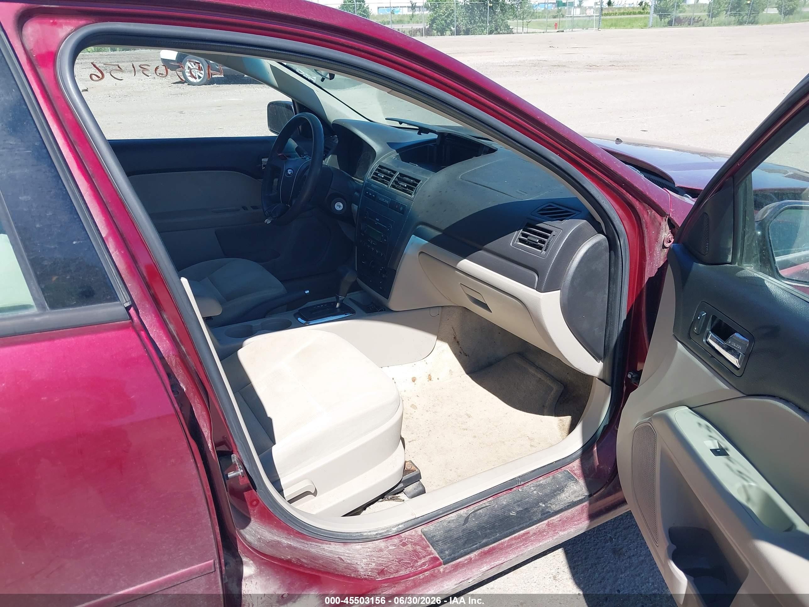 2007 Ford Fusion Se Maroon vin: 3FAHP07Z67R248837