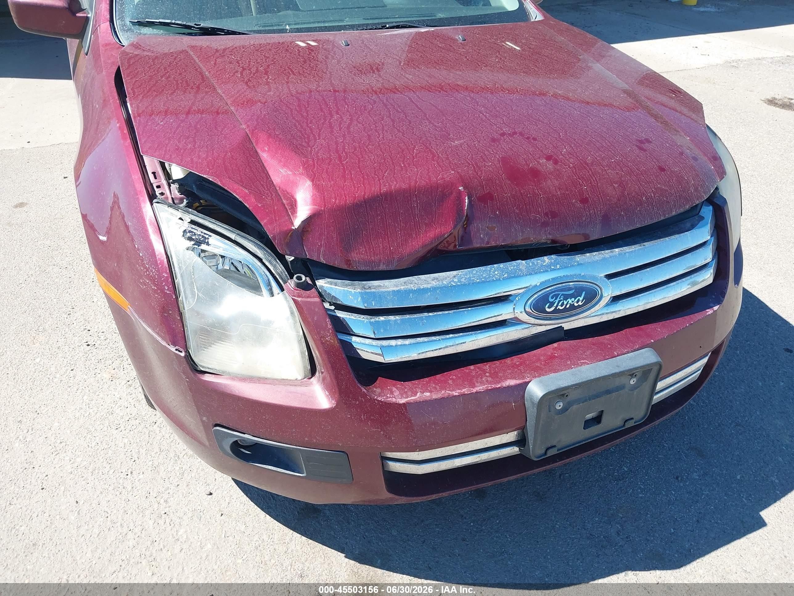 2007 Ford Fusion Se Maroon vin: 3FAHP07Z67R248837