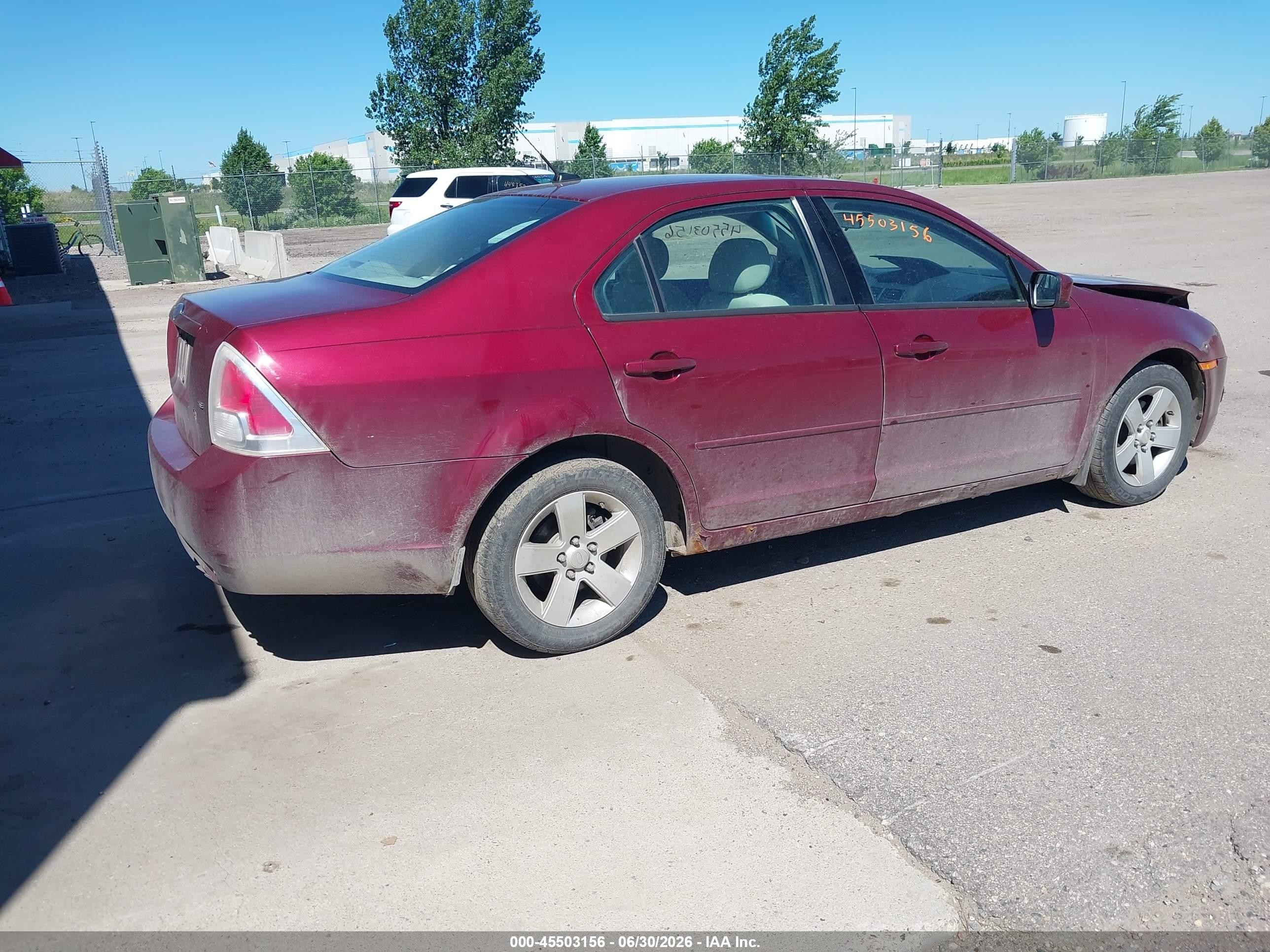 2007 Ford Fusion Se Maroon vin: 3FAHP07Z67R248837